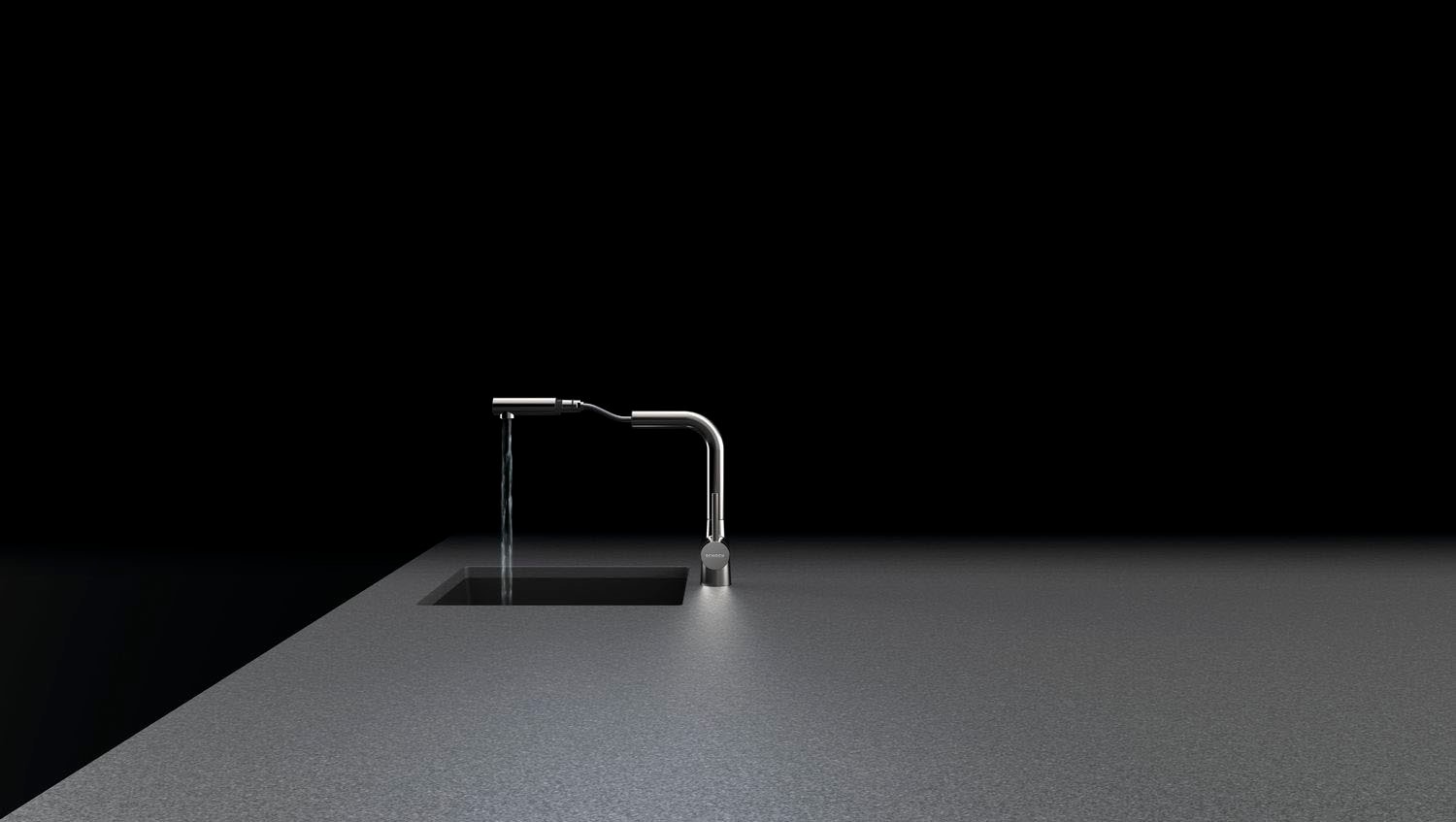 Schock Robinetterie de cuisine »LAIOS SB« ausziehbar, Rückflussverhinderer, Flüsterperlator, Schwenkbereich 360°