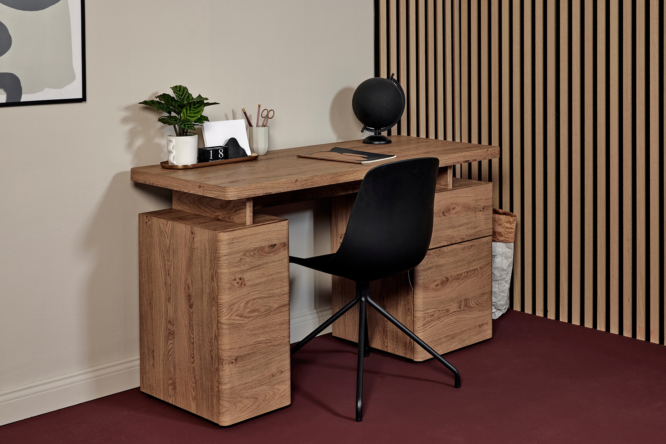 Jahnke Schreibtisch »CU-LIBRE 140« 1 Stk. tlg. Platzsparender Arbeitsplatz, mit 1 Schublade und 2 Türen, 135 cm