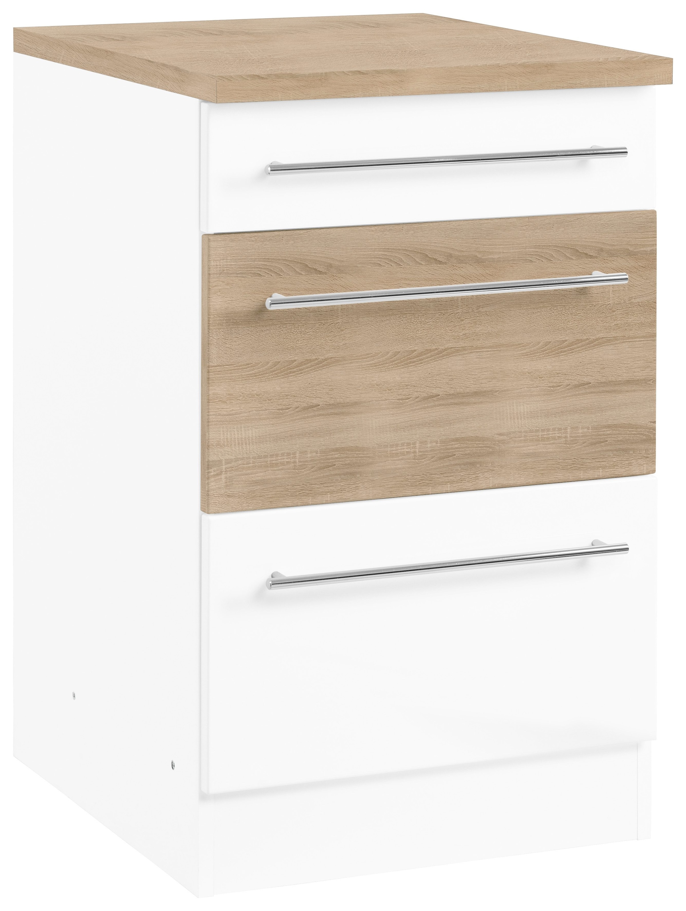 Image of KOCHSTATION Unterschrank "KS-Trient" 50 cm breit, mit 2 grossen Auszügen