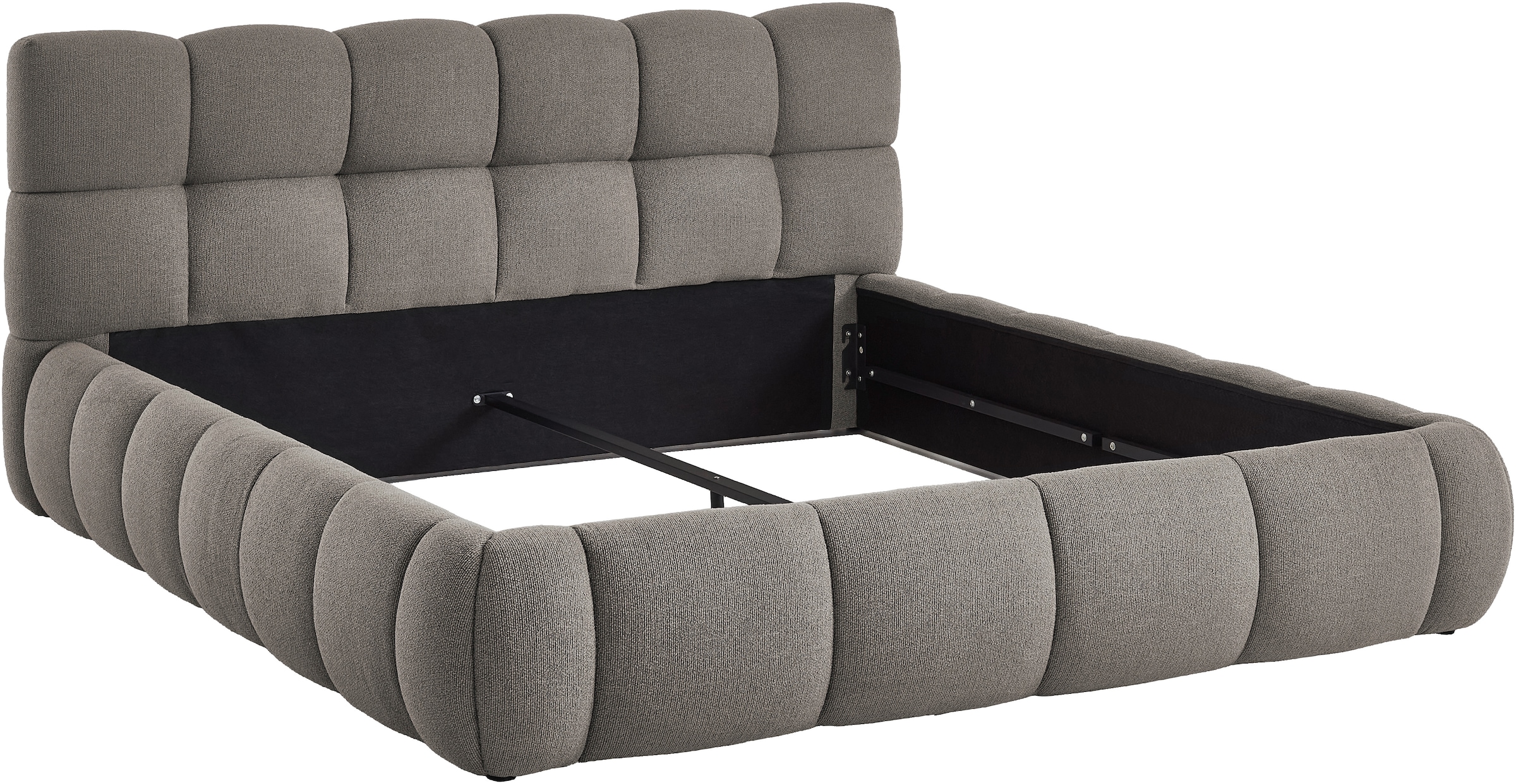 ATLANTIC home collection Polsterbett Polsterbett, Bezug mit Melange-Effekt