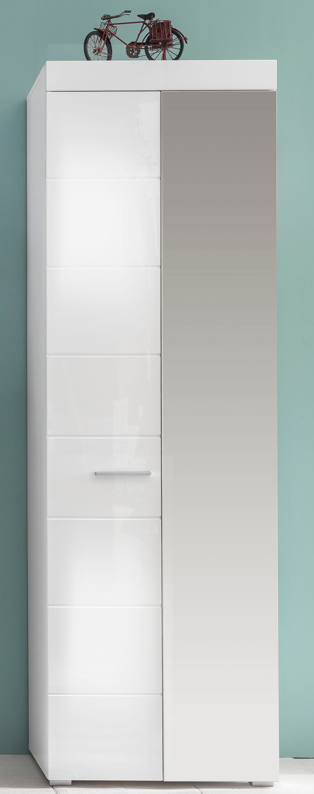 Image of Home affaire Garderobenschrank "Avena" Flurschrank mit Spiegeltür - (B/T/H) 80/12/72 cm