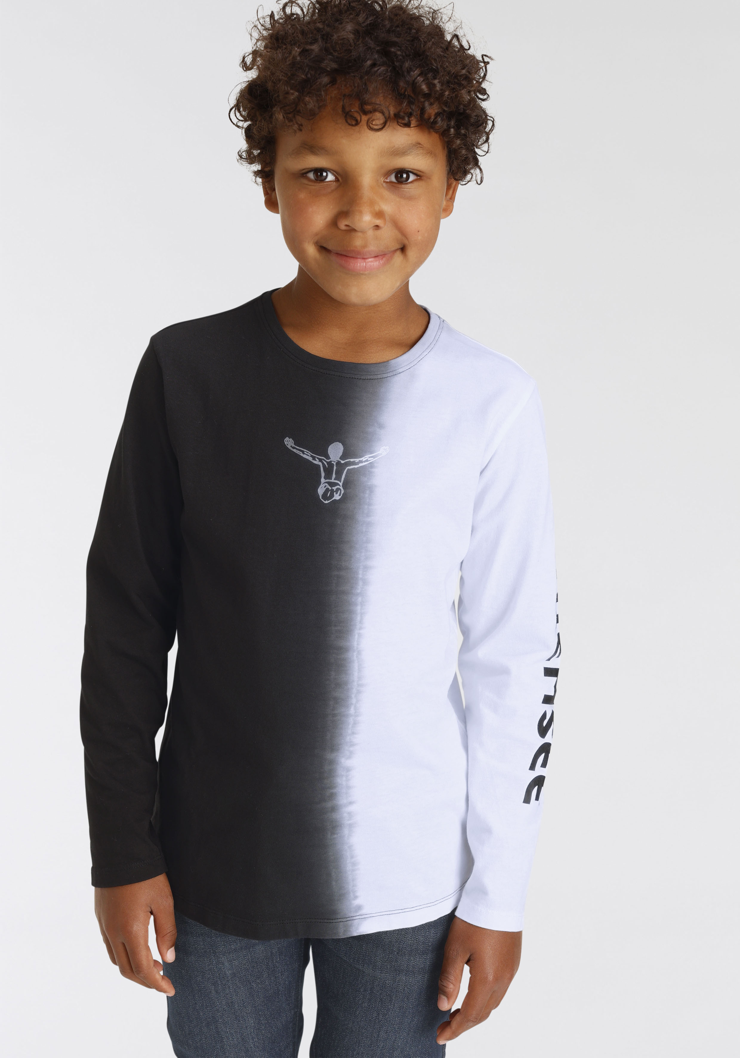 Langarmshirt »mit vertikalem Farbverlauf«