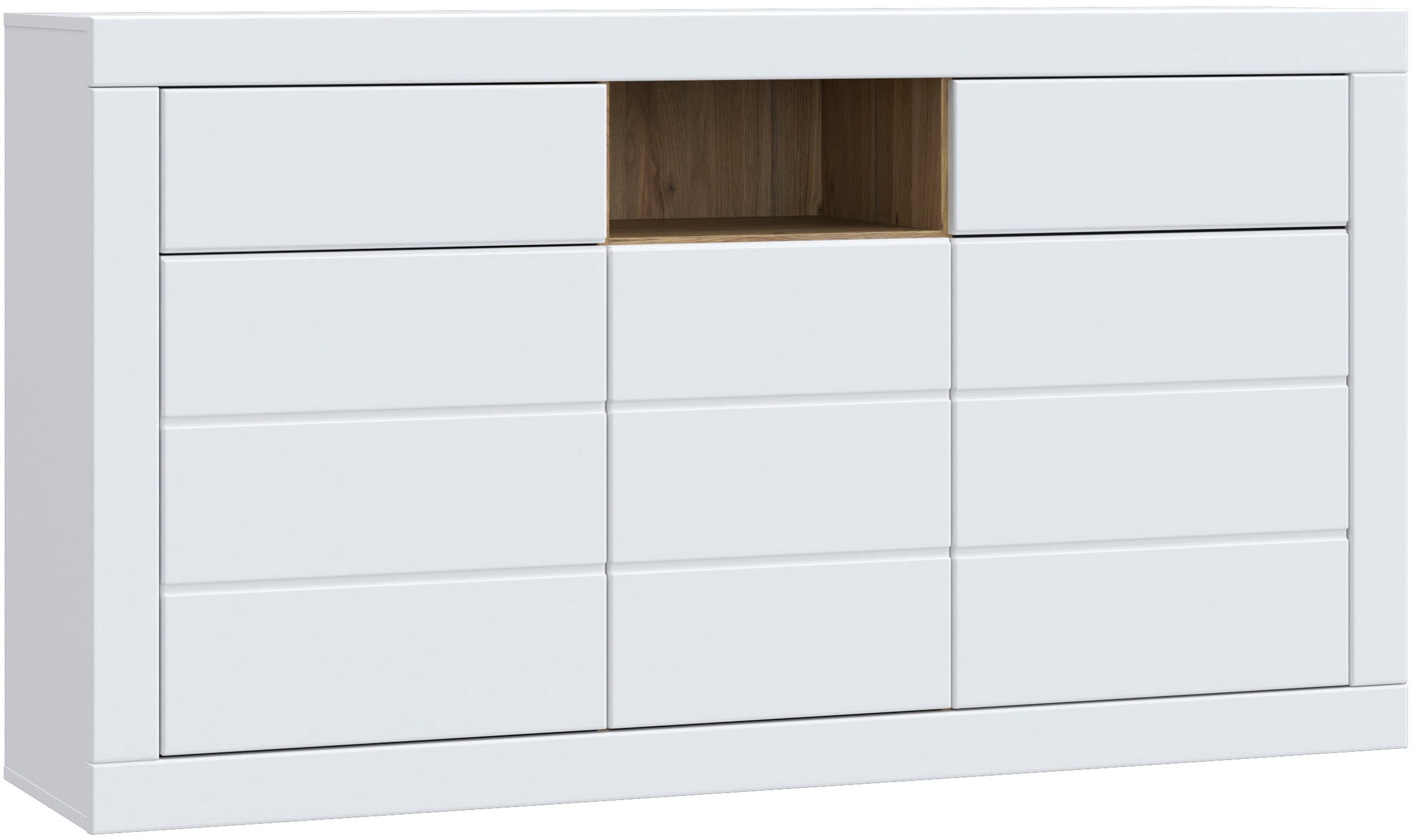Image of FORTE Sideboard "Lefkadas, Breite 170,7, Höhe 93,5cm" Sideboard, viel Platz, Push to open, Grifflos, breite Rahmenoptik