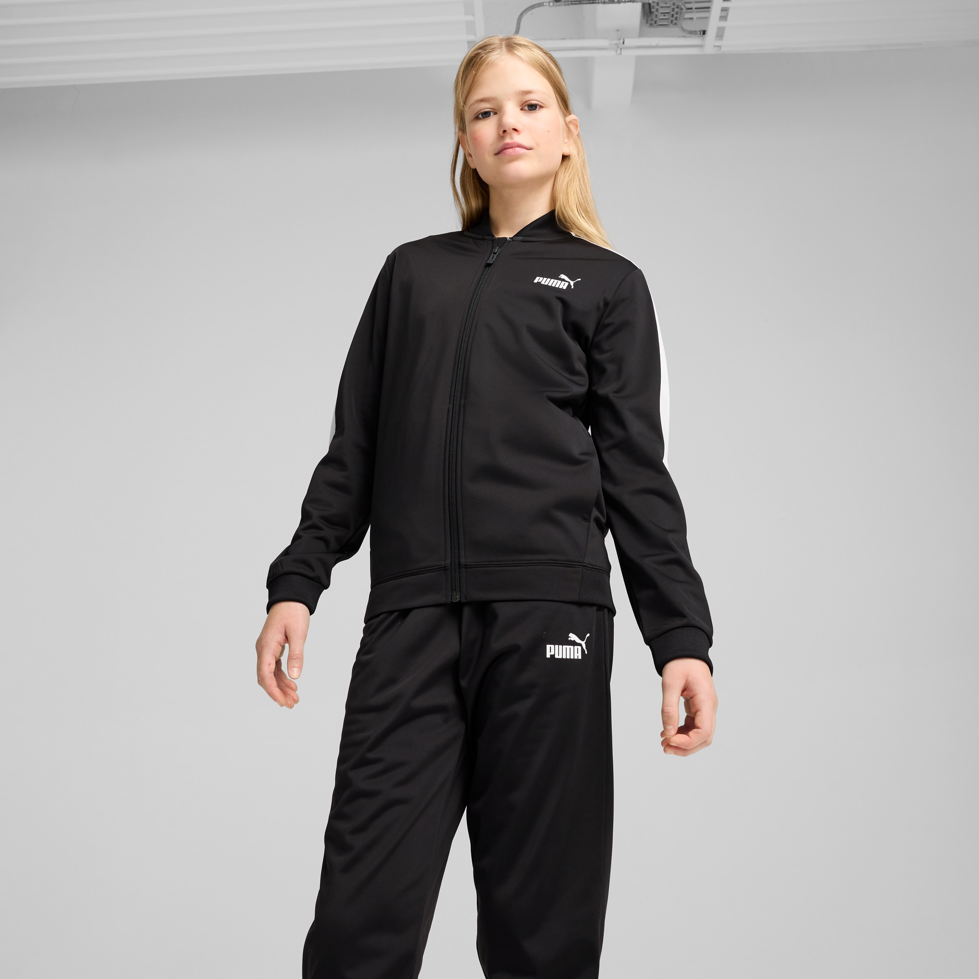 Image of PUMA Trainingsanzug "POLY BASEBALL SUIT G" 2 Stk. 2-teilig, mit Stehkragen, mit elastischem Bund