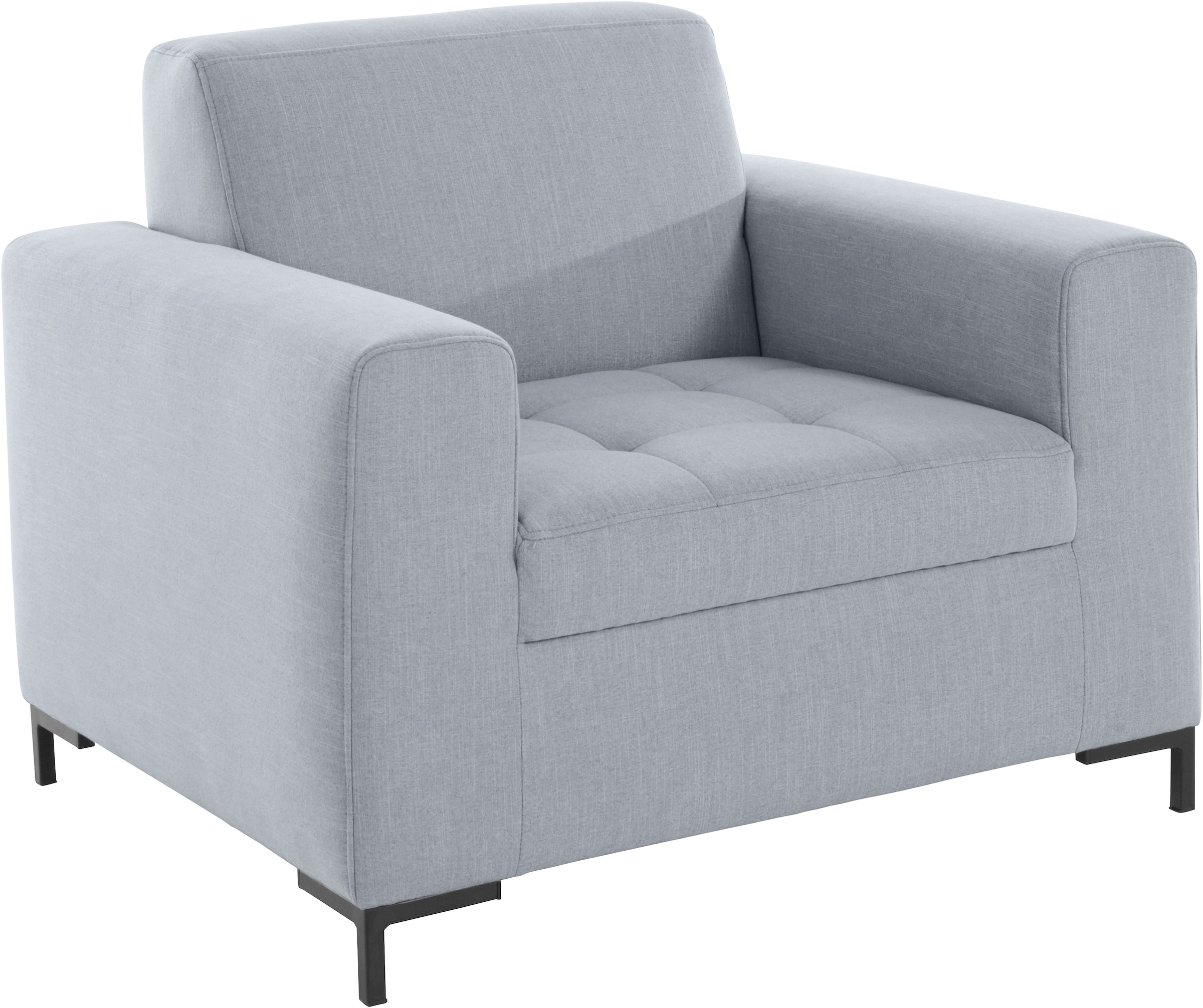 GOODproduct Sessel »Grazzo«, hochwertige Stoffe aus recyceltem Material, Steppung im Sitzbereich