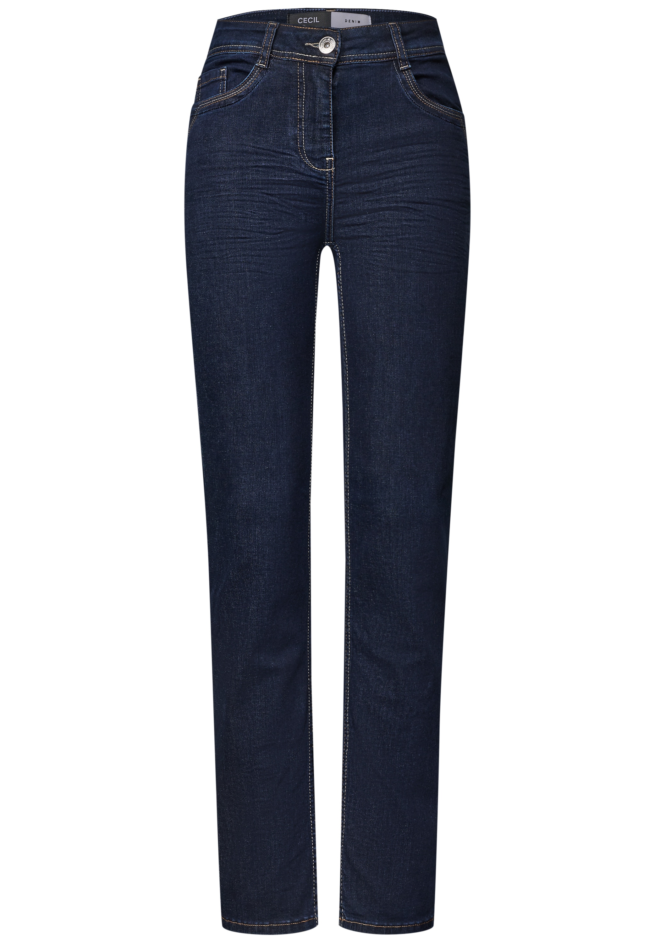 Image of Cecil Slim-fit-Jeans "Style Toronto" in Rinsed-Optik /