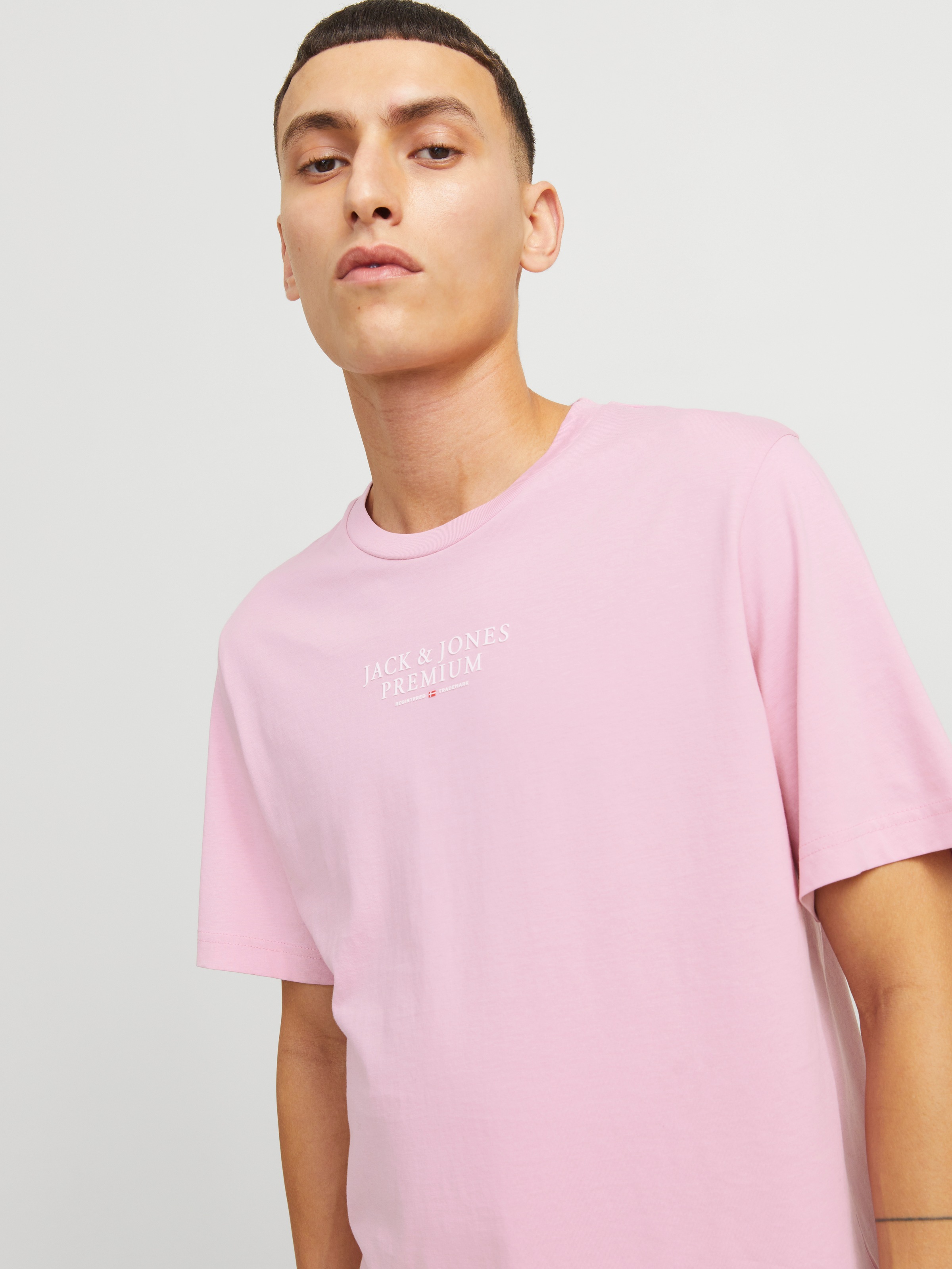 Jack & Jones Rundhalsshirt »JPRBLUARCHIE TEE CREW NECK« mit Logo Print