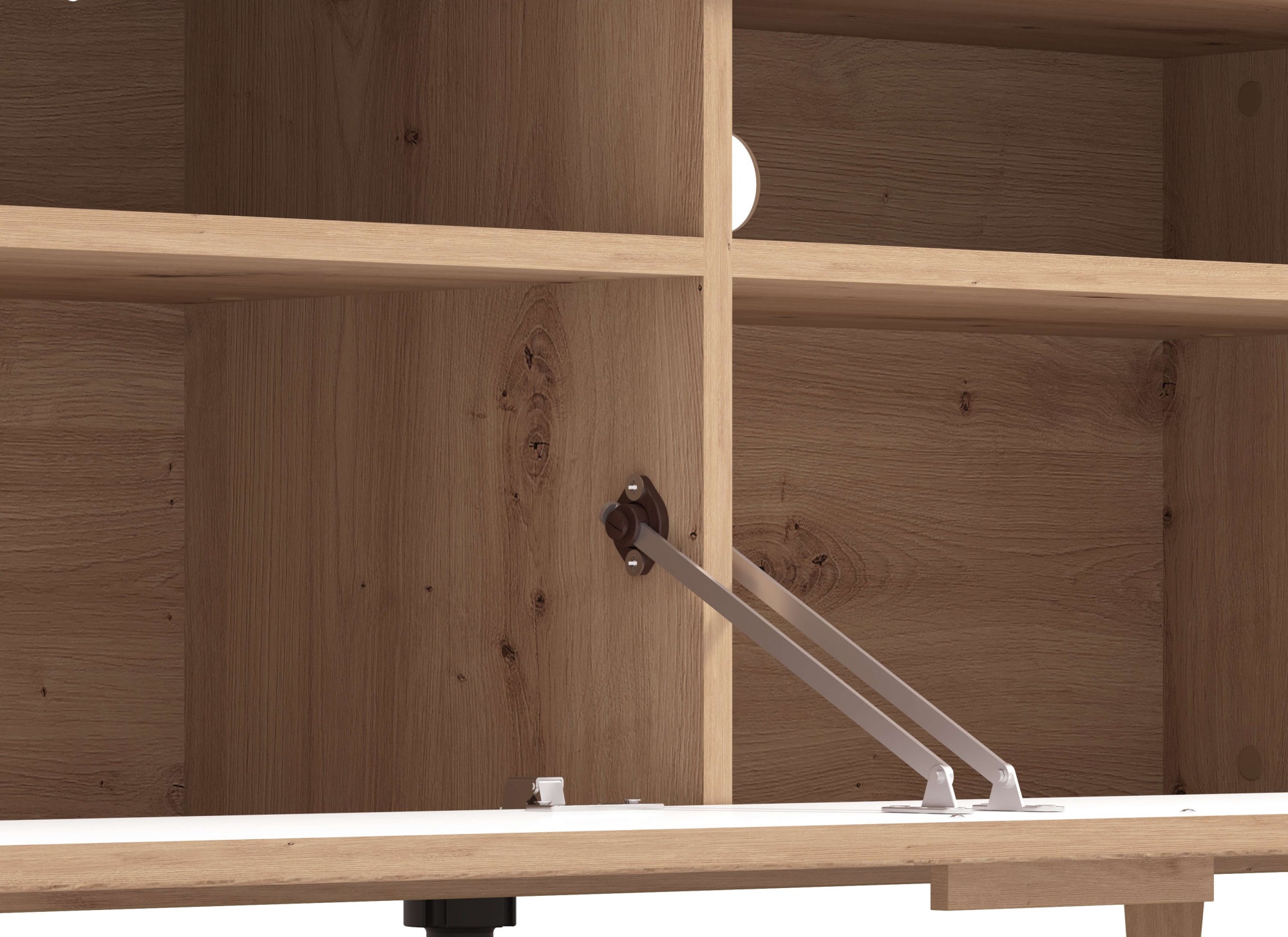 INOSIGN Lowboard »Redon, TV-Board, TV-Schrank, TV-Lowboard«, TV-Kommode, Breite 128, Klapptür in 3D Optik, Artisan Eiche