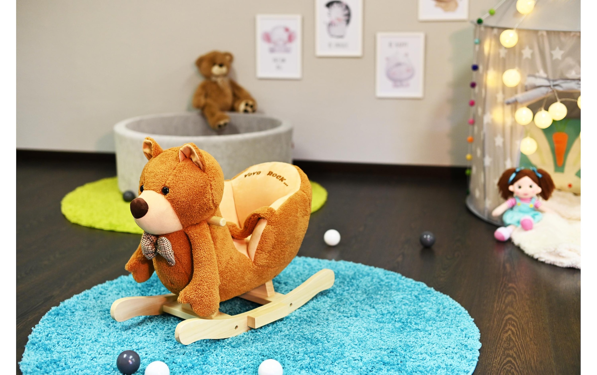 Knorrtoys® Schaukeltier »Bär«, (4 tlg.)