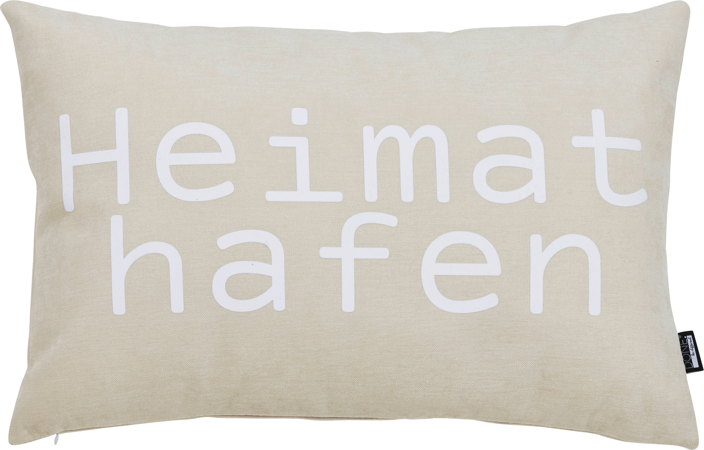 Image of done. Dekokissen "HEIMATHAFEN" Extra weiche Haptik