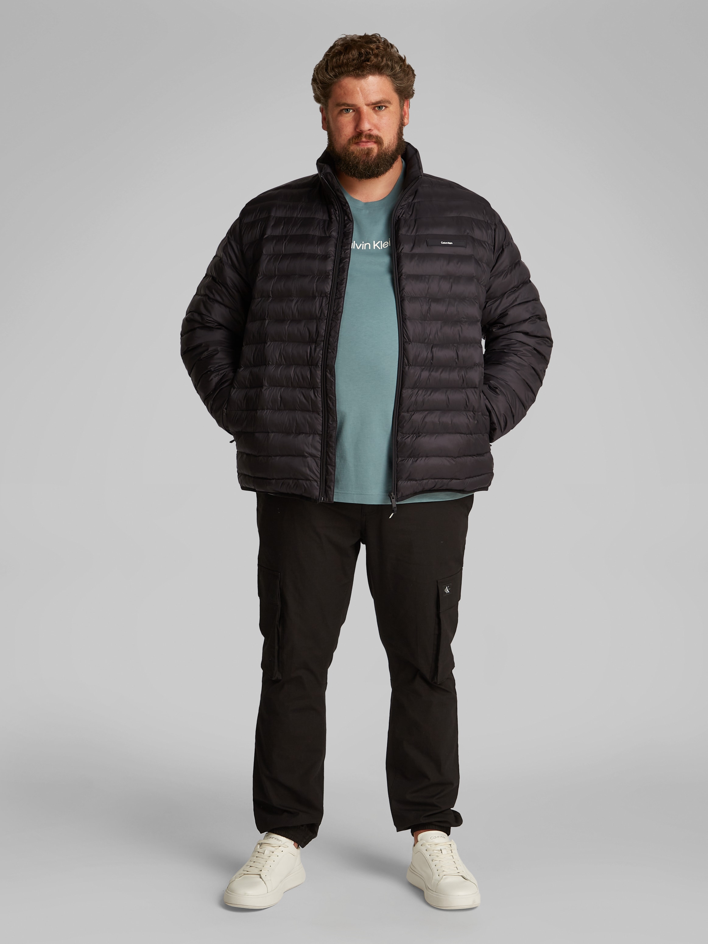 Calvin Klein Big&Tall Steppjacke »BT_LW QUILT JACKET«, in Grossen Grössen mit Logopatch