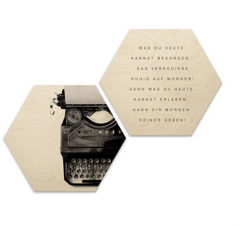 Image of Wall-Art Wandspruch »Zitat Vintage Schriftzug Bilder«, (Set, 2 St.) bei Ackermann Versand Schweiz