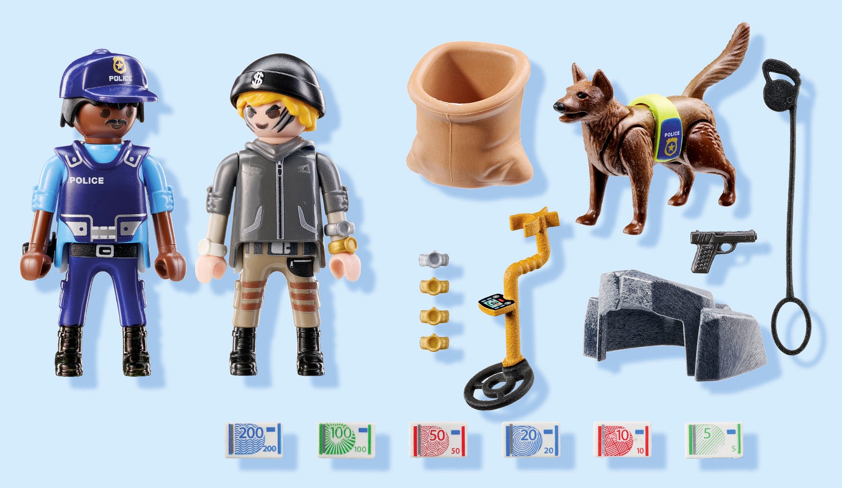 Playmobil® Konstruktions-Spielset »Spurensuche mit Hund (71731), Playmobil Action Heroes«