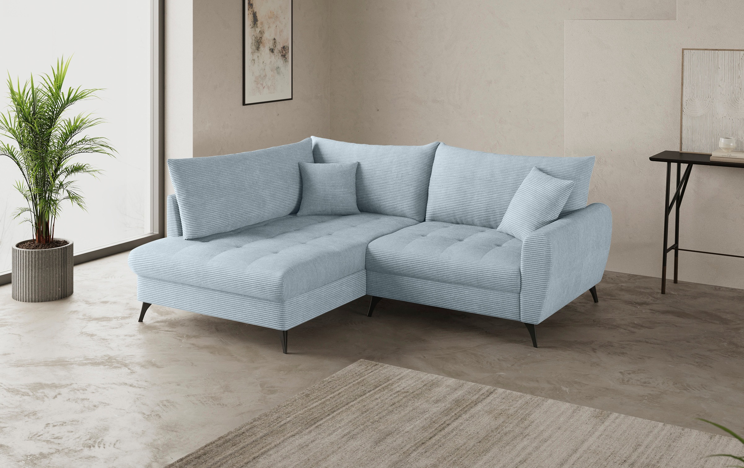 Mr. Couch Ecksofa »Blackburn II, L-Form«, Mit Kaltschaumpolsterung bis 140 kg belastbar