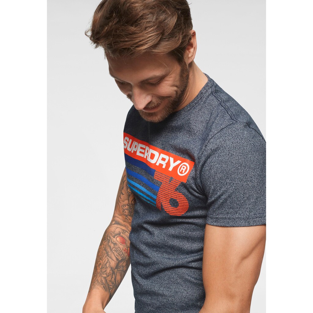 Superdry T-Shirt, mit Markenschriftzug als Print