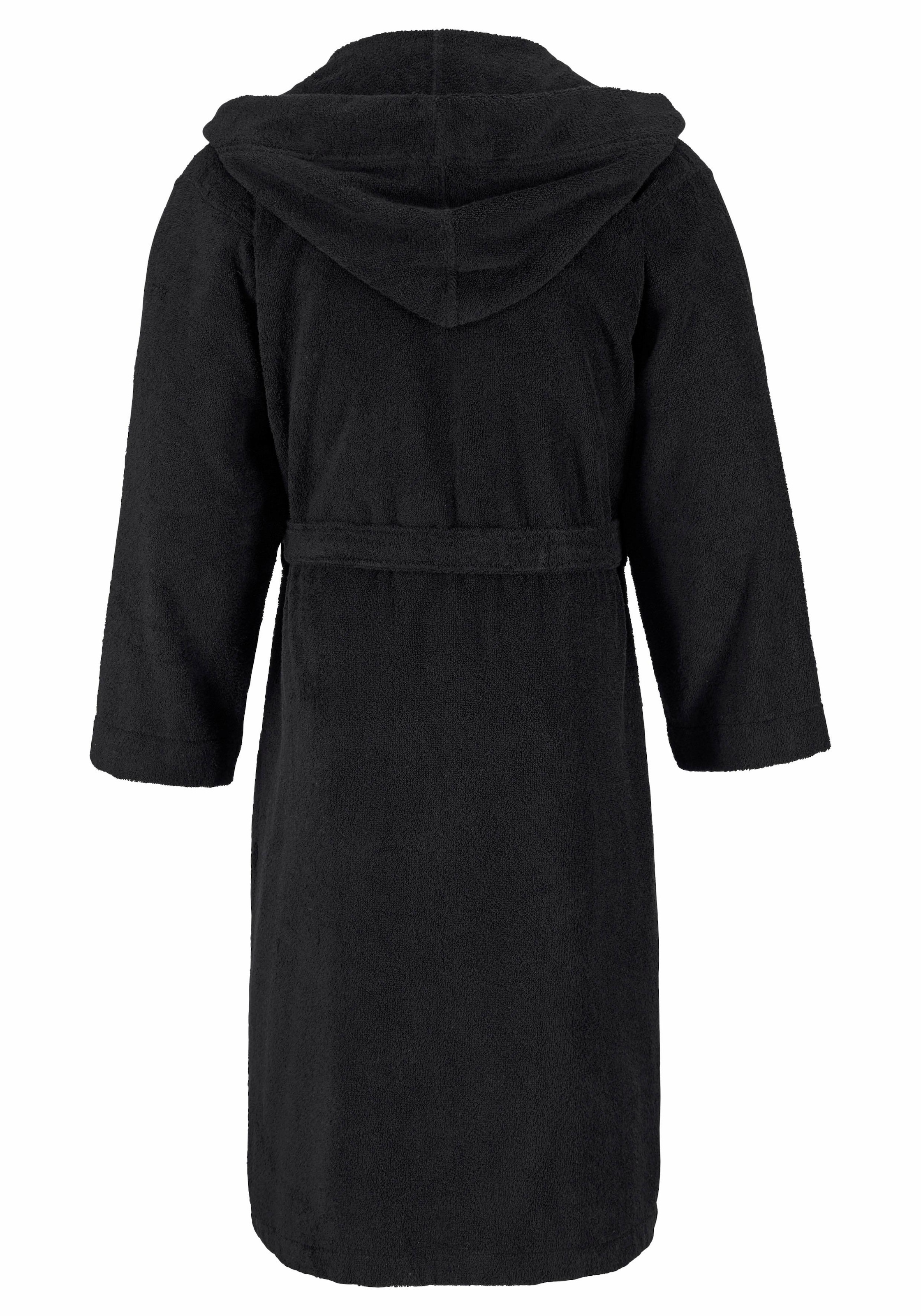 Bruno Banani Unisex-Bademantel "Robby, ideal für Sauna & Spa, Standard, Premium und Überlänge" 1 Stk. Damen & Herren Bademäntel, Baumwolle, mit Taschen, Sauna, XS-3XL
