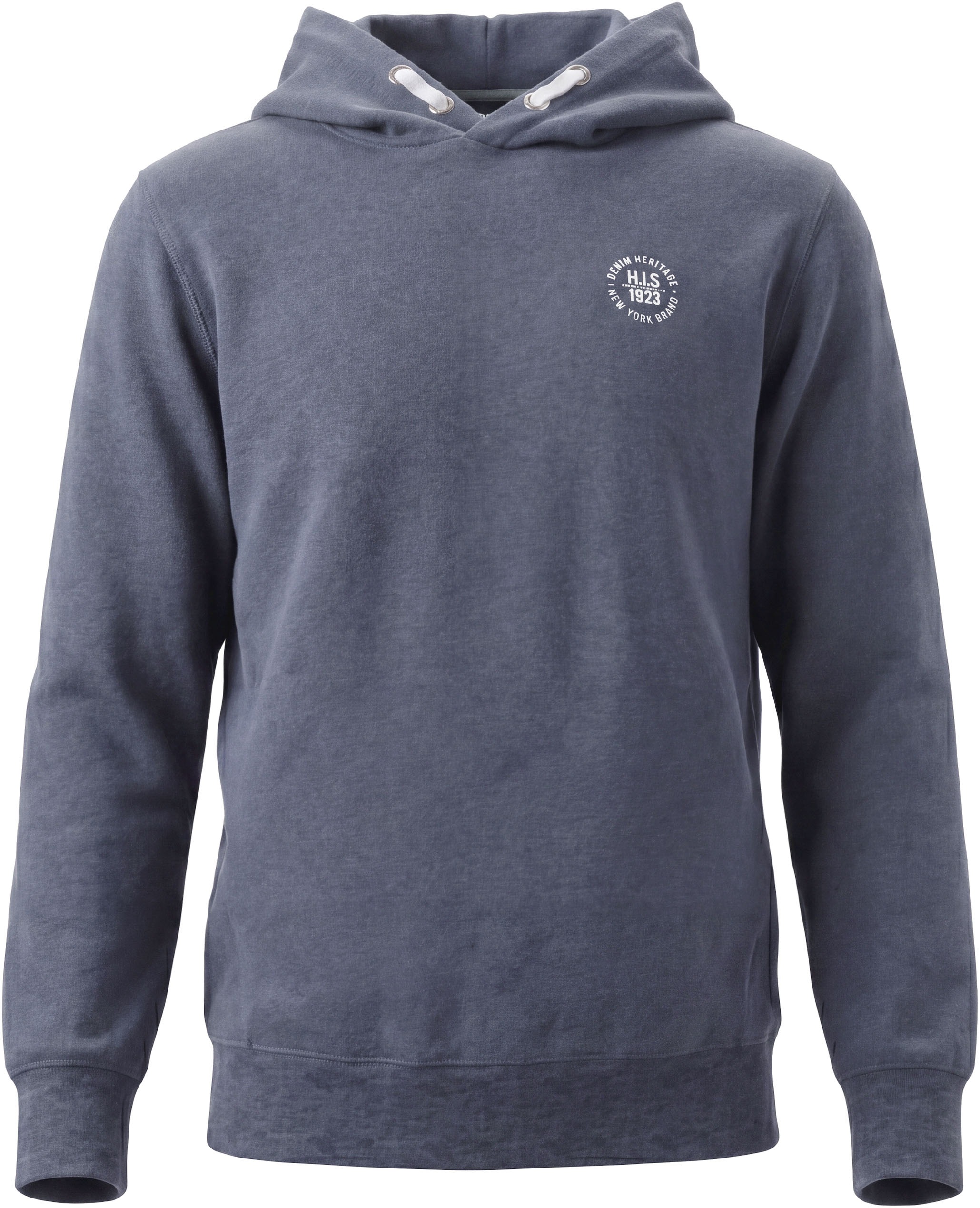 H.I.S Sweat à capuche »H.I.S Hoodie mit Logo-Druck in melierter Ware für Jungen«, Pour ados. Sweat à capuche avec petit imprimé
