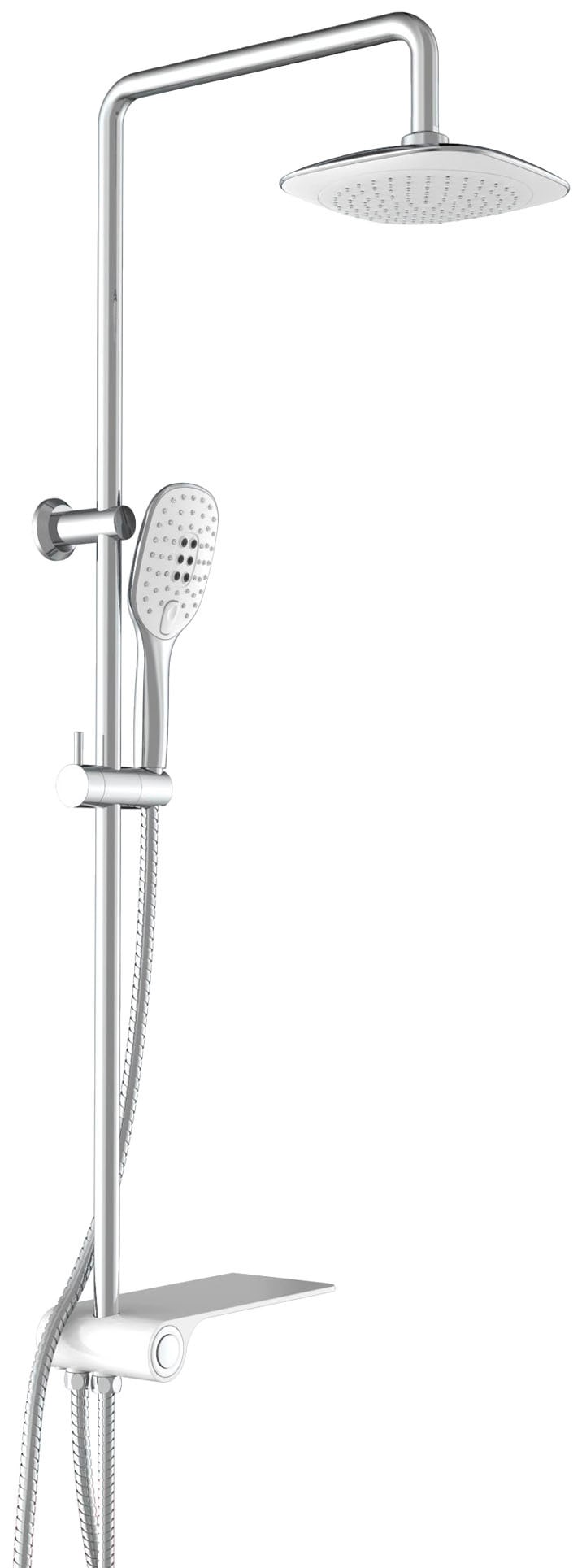 Schütte Brausegarnitur »Aquastar«, Duschsäule Brauseset, mit Ablage, Handbrause mit 3 Funktionen
