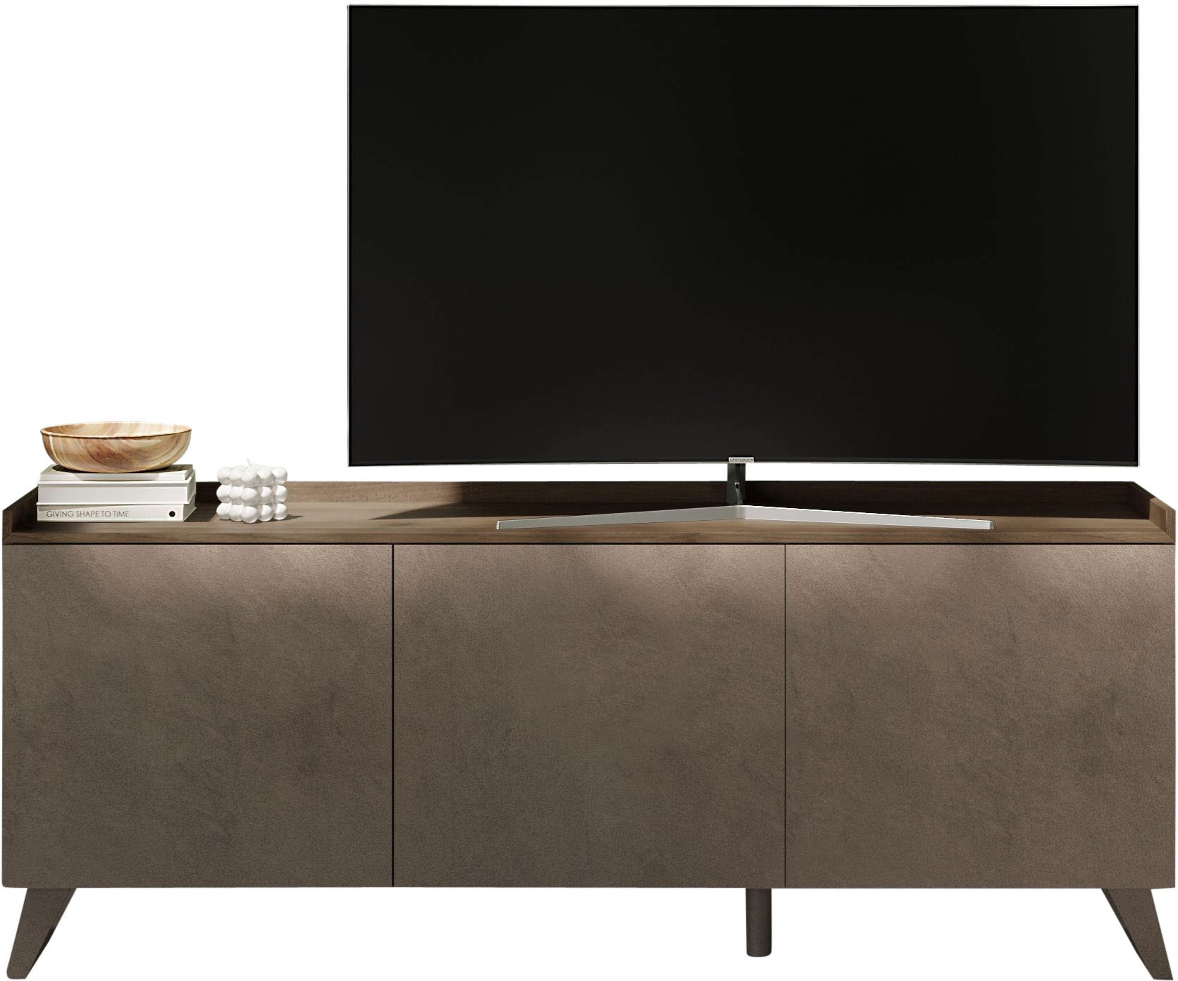 Image of Home affaire Lowboard "Tray, Breite 181 cm, TV-Bank mit 3 Türen" Top "Tablet", Push-to-open Funktion