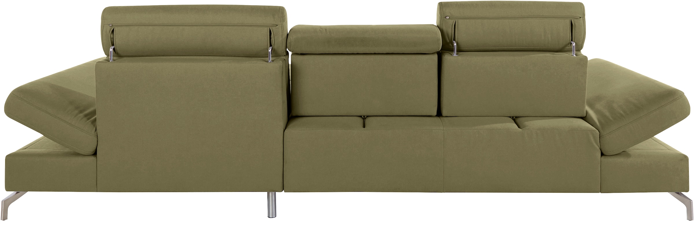 sit&more Ecksofa »Brisbane L-Form«, Fusshöhe 12 cm, inklusive Sitztiefen-, Armteil- und Kopfteilverstellung