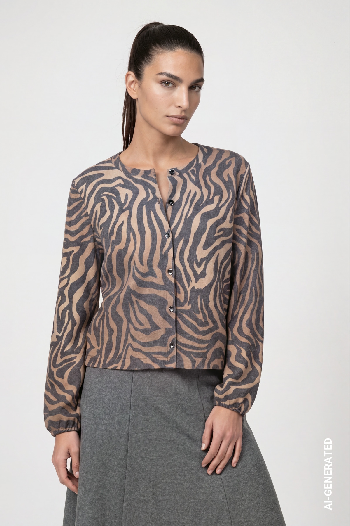 Image of Monari Sommerjacke "Jacke Zebra allover" ohne Kapuze Regular fit mit Zebramuster