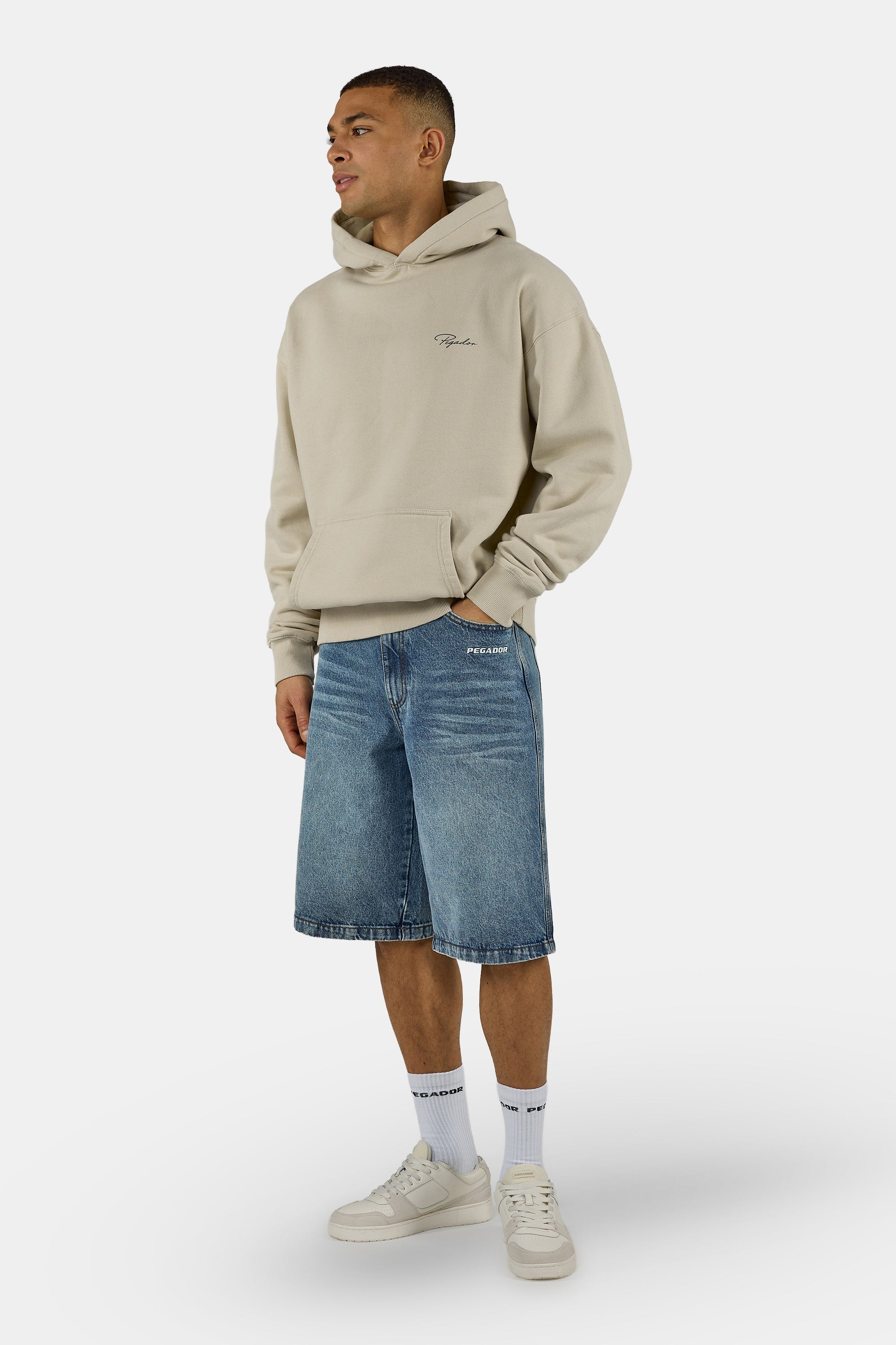 PEGADOR Sweat à capuche »Pike Oversized Hoodie«, mélange de coton, oversize
