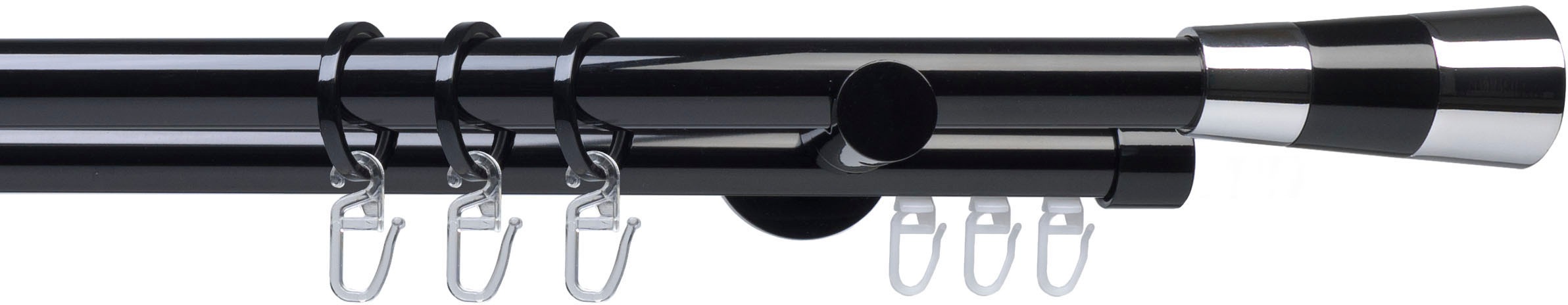 Image of Liedeco Gardinenstange »Fertigstilgarnitur 20 mm Piano Granada«, 2 läufig-läufig, Fixmass, Gardinenstange Komplett bei Ackermann Versand Schweiz