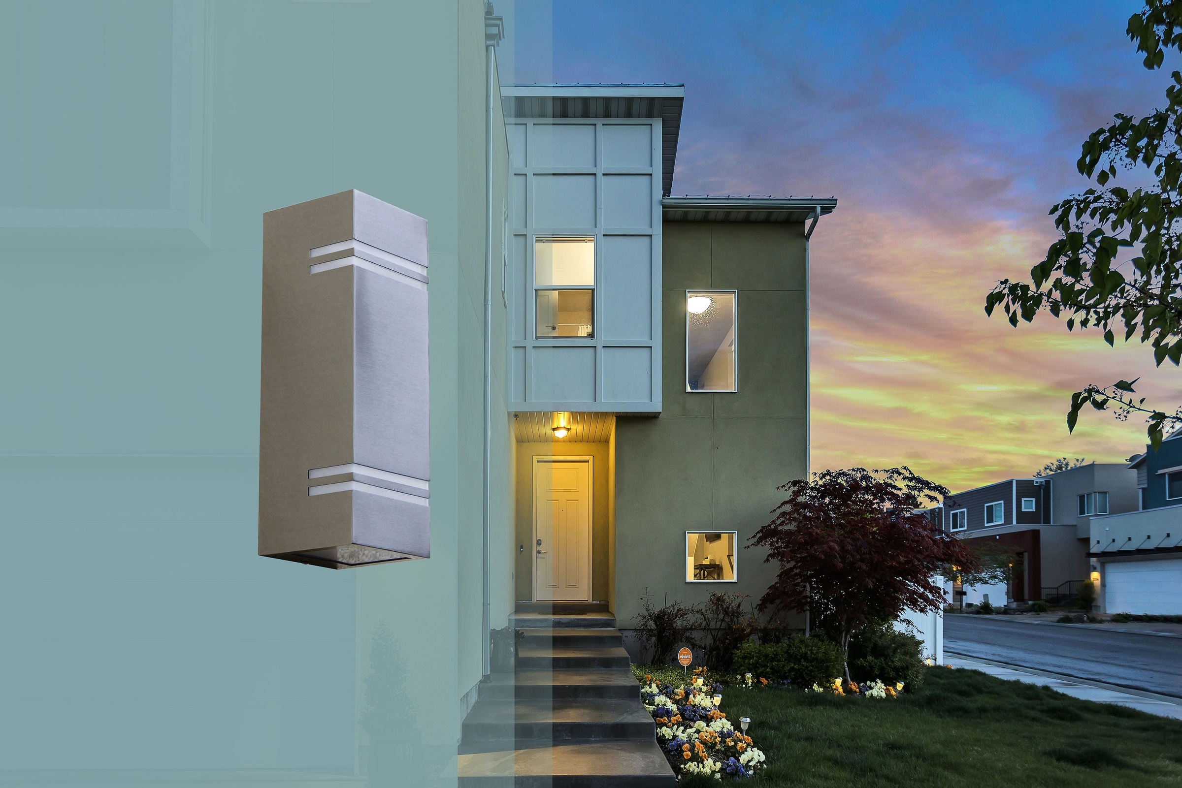 LUTEC LED Aussen-Wandleuchte »STRIPES«, Leuchtmittel LED-Modul | LED fest integriert