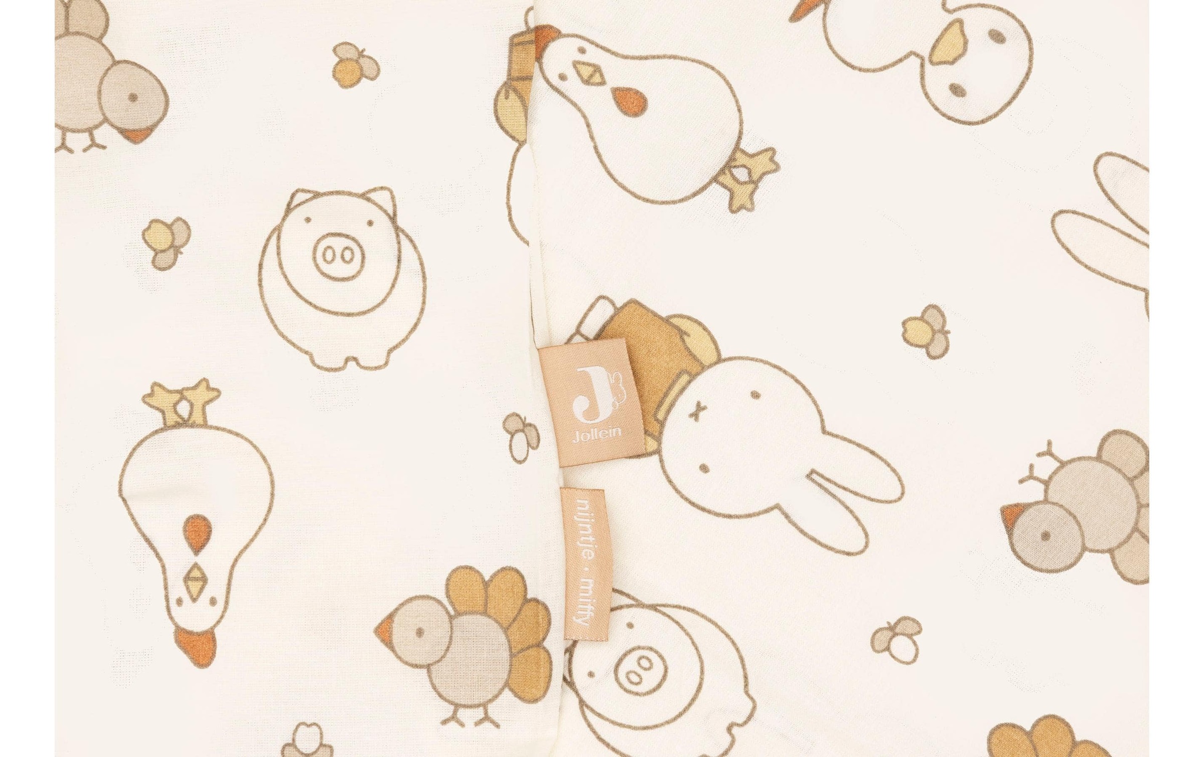Jollein Linge de lit pour enfants »Miffy Family Farm 100 x 140 cm«