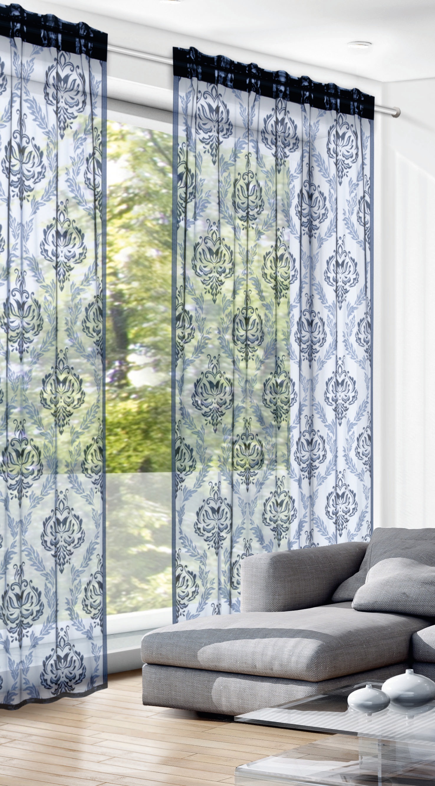 Image of WILLKOMMEN ZUHAUSE by ALBANI GROUP Vorhang »Ornament«, (1 St.), Schal mit verdeckten Schlaufen bei Ackermann Versand Schweiz