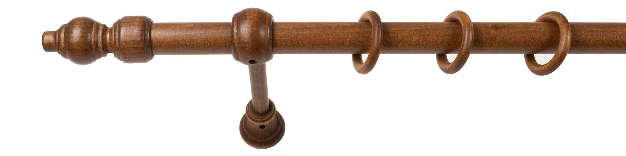 SN DECO GROUP Gardinenstange »Filigrano«, 1 läufig-läufig, Fixmass, 28 mm, Holz, verschiedene Längen und Farben, Komplettset