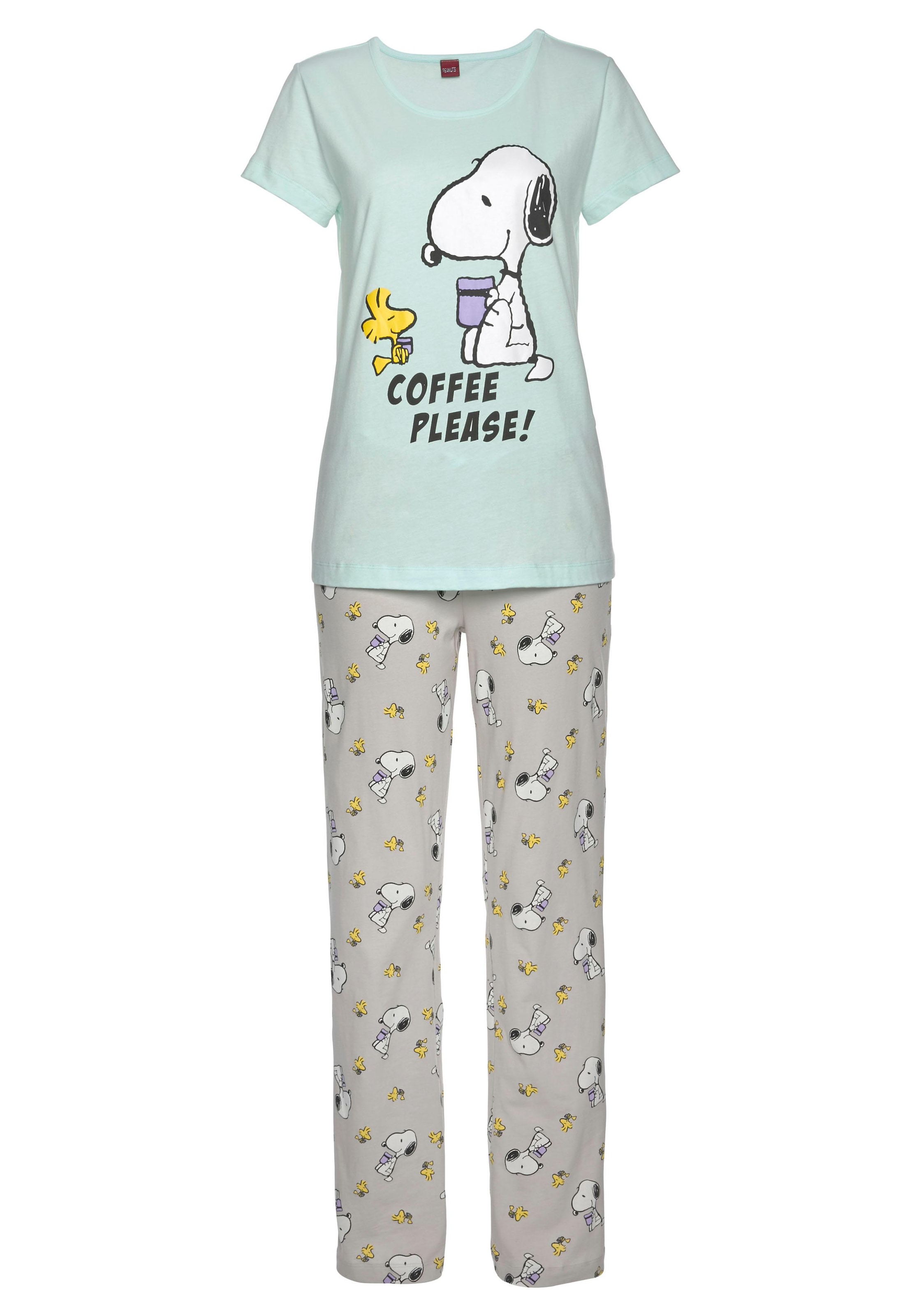 Peanuts Pyjama, (2 mit sur und 1 Stück), Druck Snoopy Woodstock tlg., Trouver