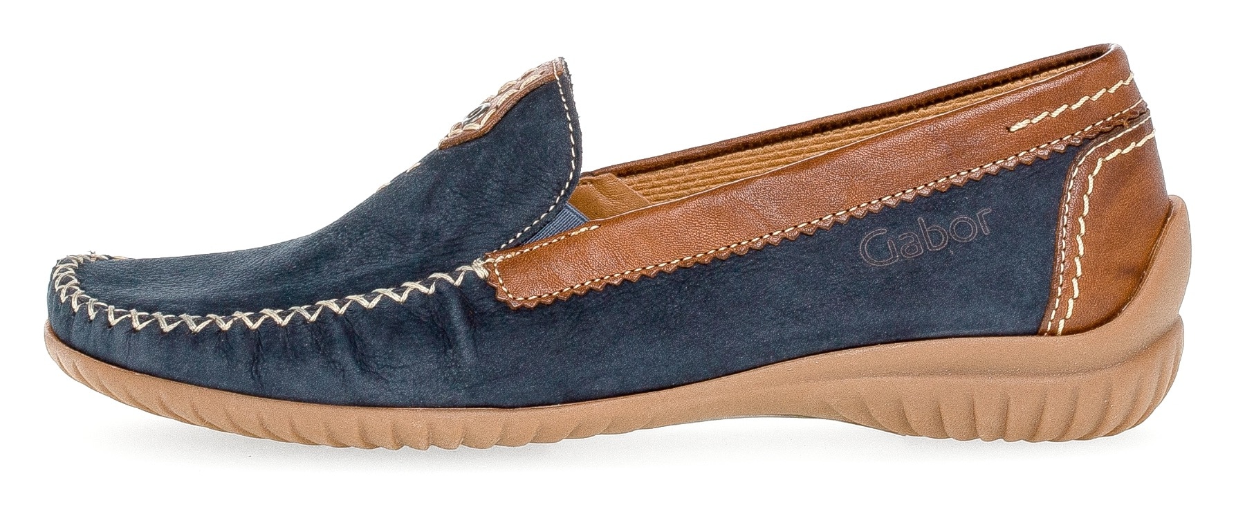 Gabor Mocassin »FLORENZ«  , Slipper, Schlupfschuh, Bequmschuh mit Kontrastnaht, Weite G (=weit)