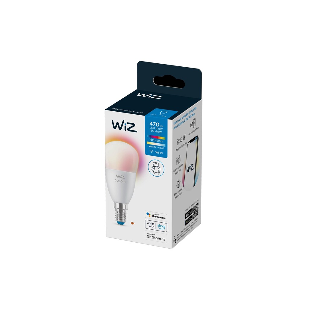 WiZ LED-Leuchtmittel »4,9W (40W) E14 Tunable White & Color Einzelpack«, E14, Farbwechsler