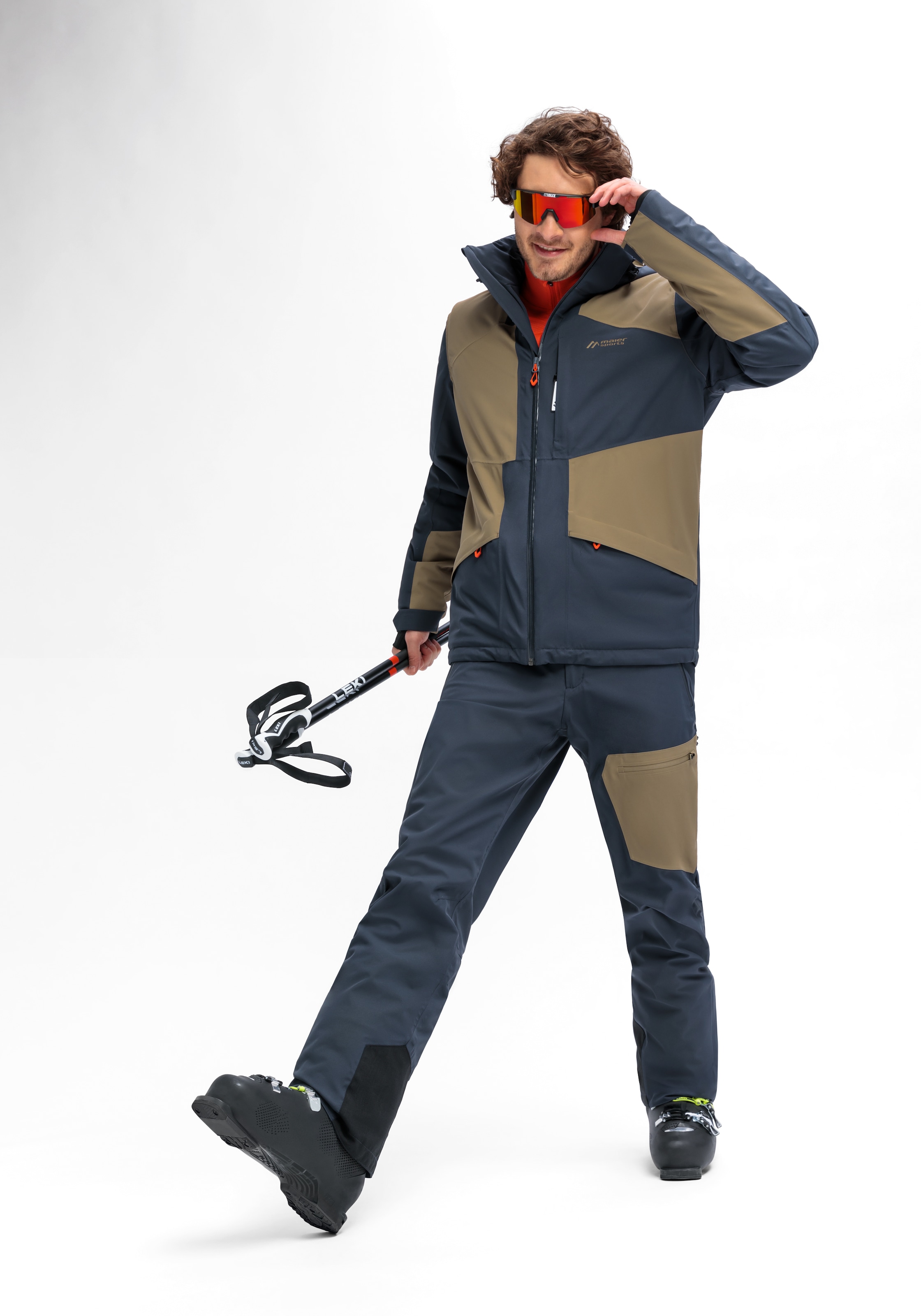 Maier Sports Veste de ski »Bukovel« Herren Winterjacke mit RV-Taschen und Kapuze, wasserdicht