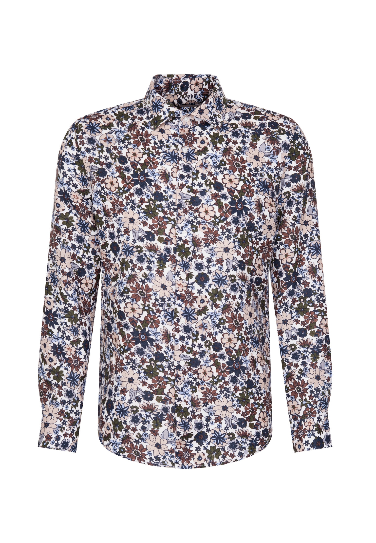 seidensticker Businesshemd »Slim«, Slim 1/1 Kentkragen Floral