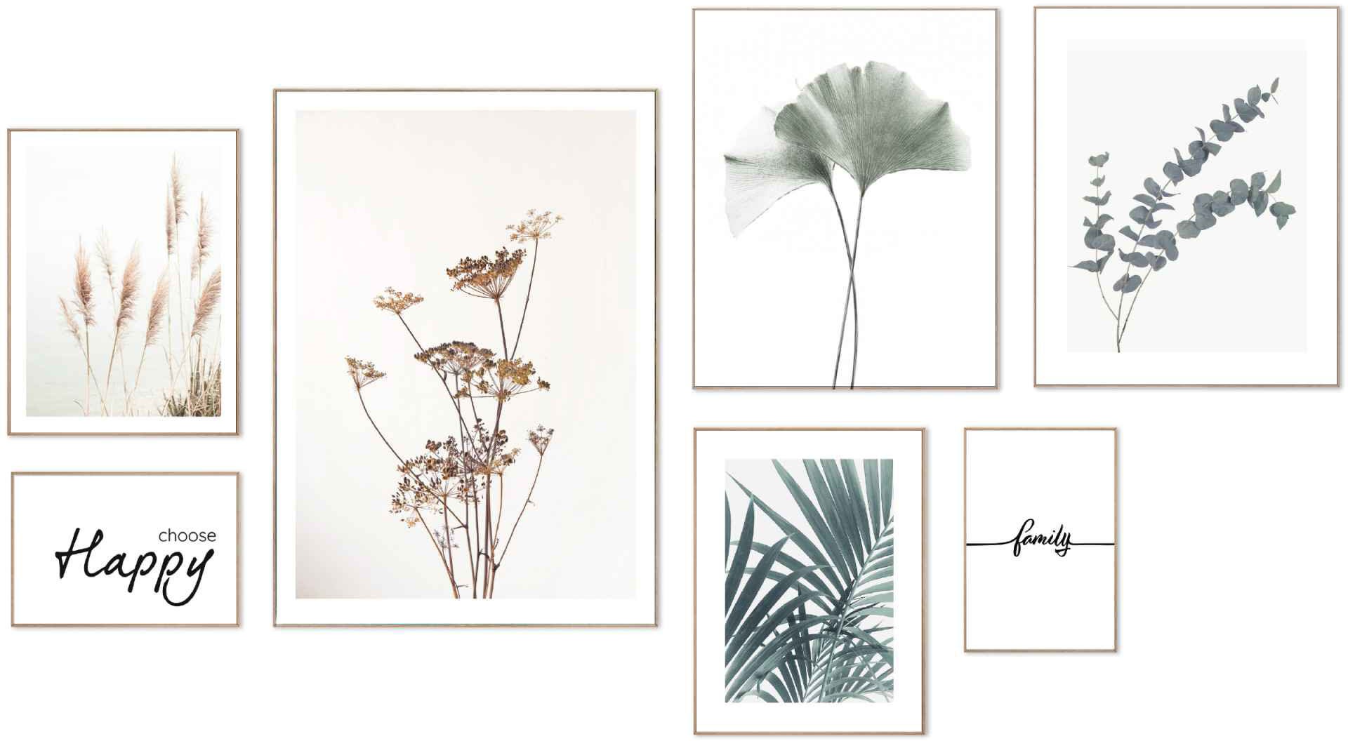 Image of Reinders! Wandbild »Wandbilder Set Happy Family Pflanz - Natur - Blume - Botanisch«, Menschen, (7 St.) bei Ackermann Versand Schweiz