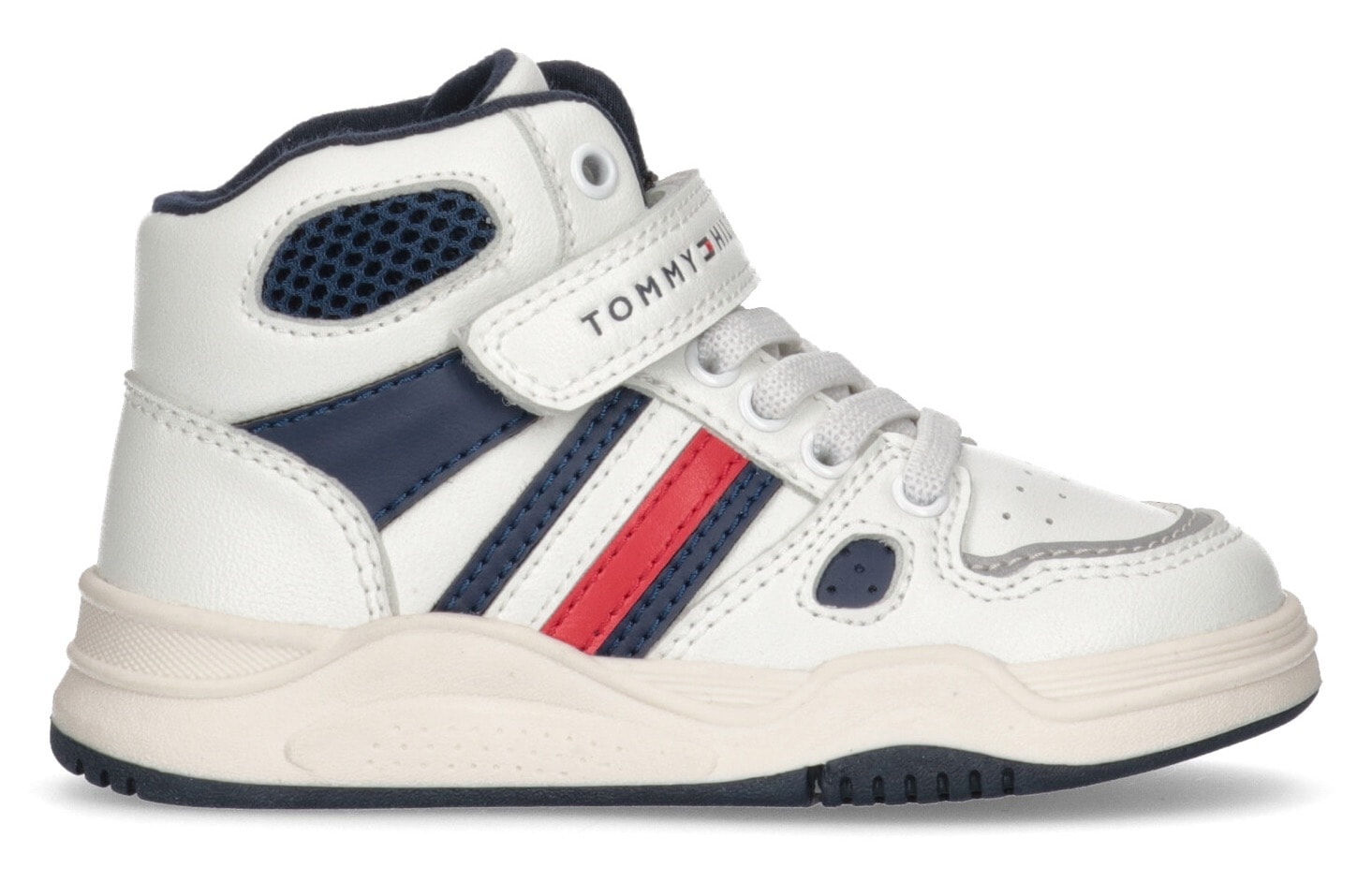 Sneaker TOP Trendige cooler »STRIPES Tommy Hilfiger in LACE-UP/VELCRO bestellen SNEAKER«, Mindestbestellwert Farbkombi HIGH ohne
