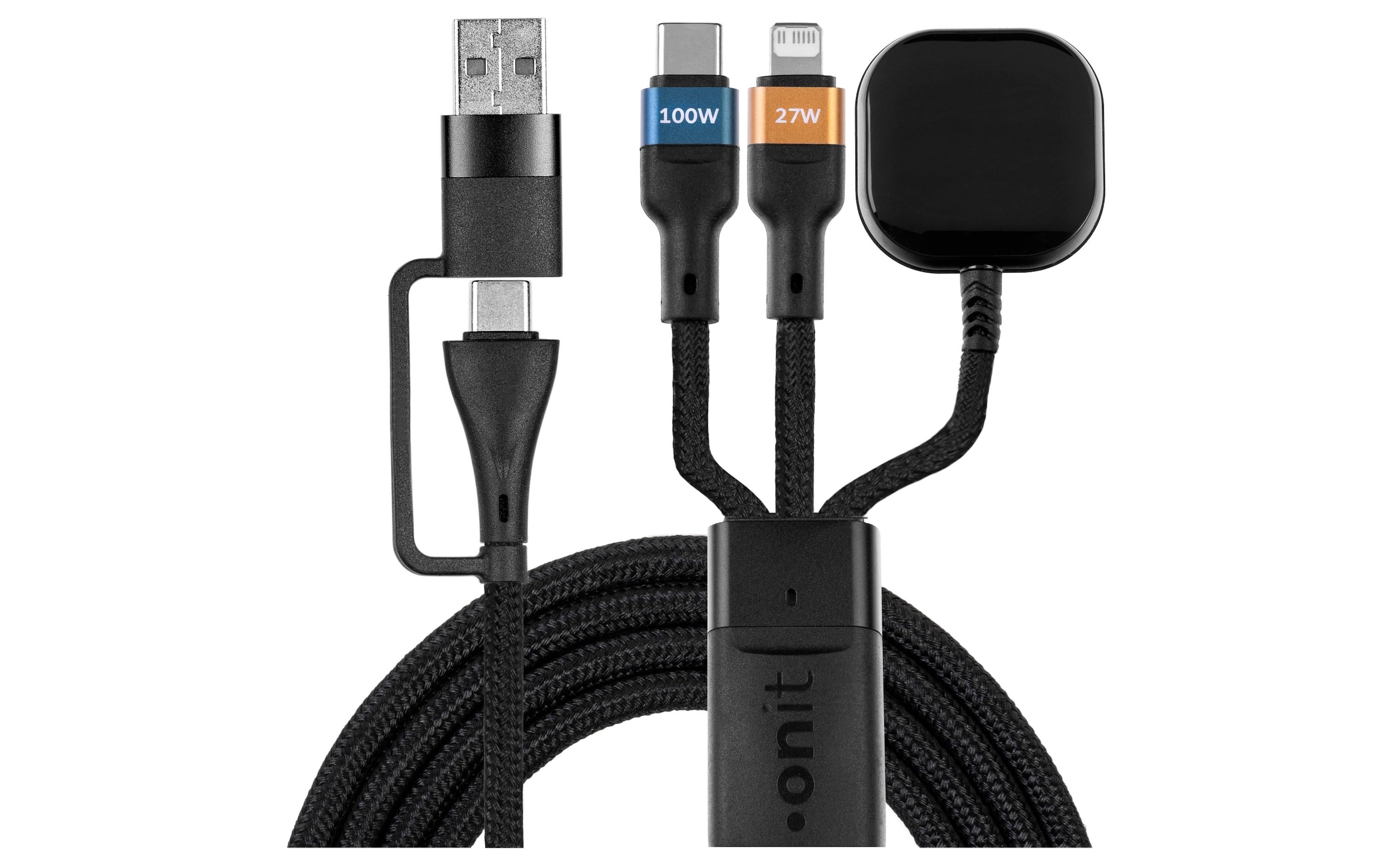 Image of onit USB-Kabel "2.0-Kabel USB A/USB C - Lightning/USB-C/Ladepad" 120 cm