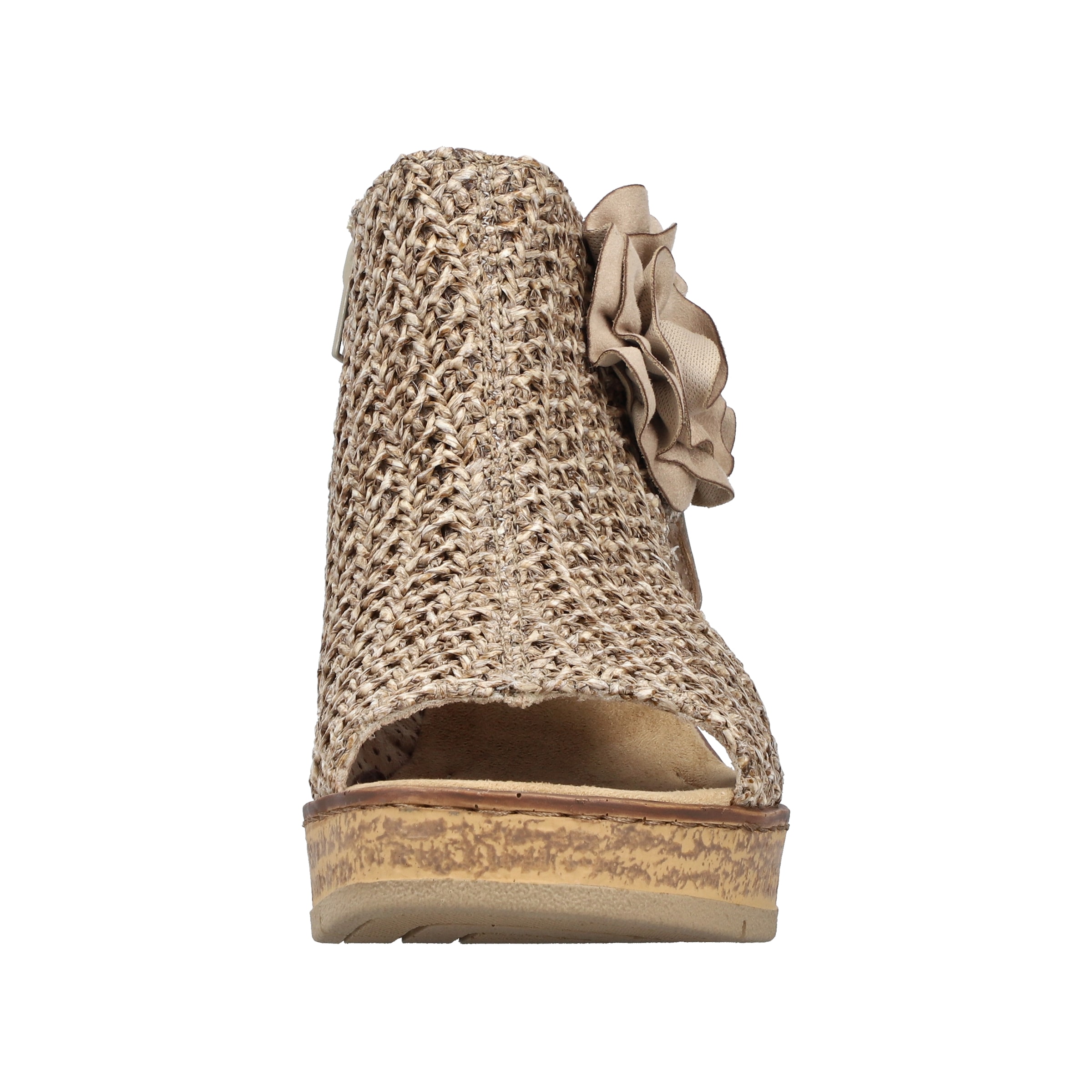 Rieker Sandales à tige  Sandale compensée, chaussure d'été, sandalette à plateforme avec fleur