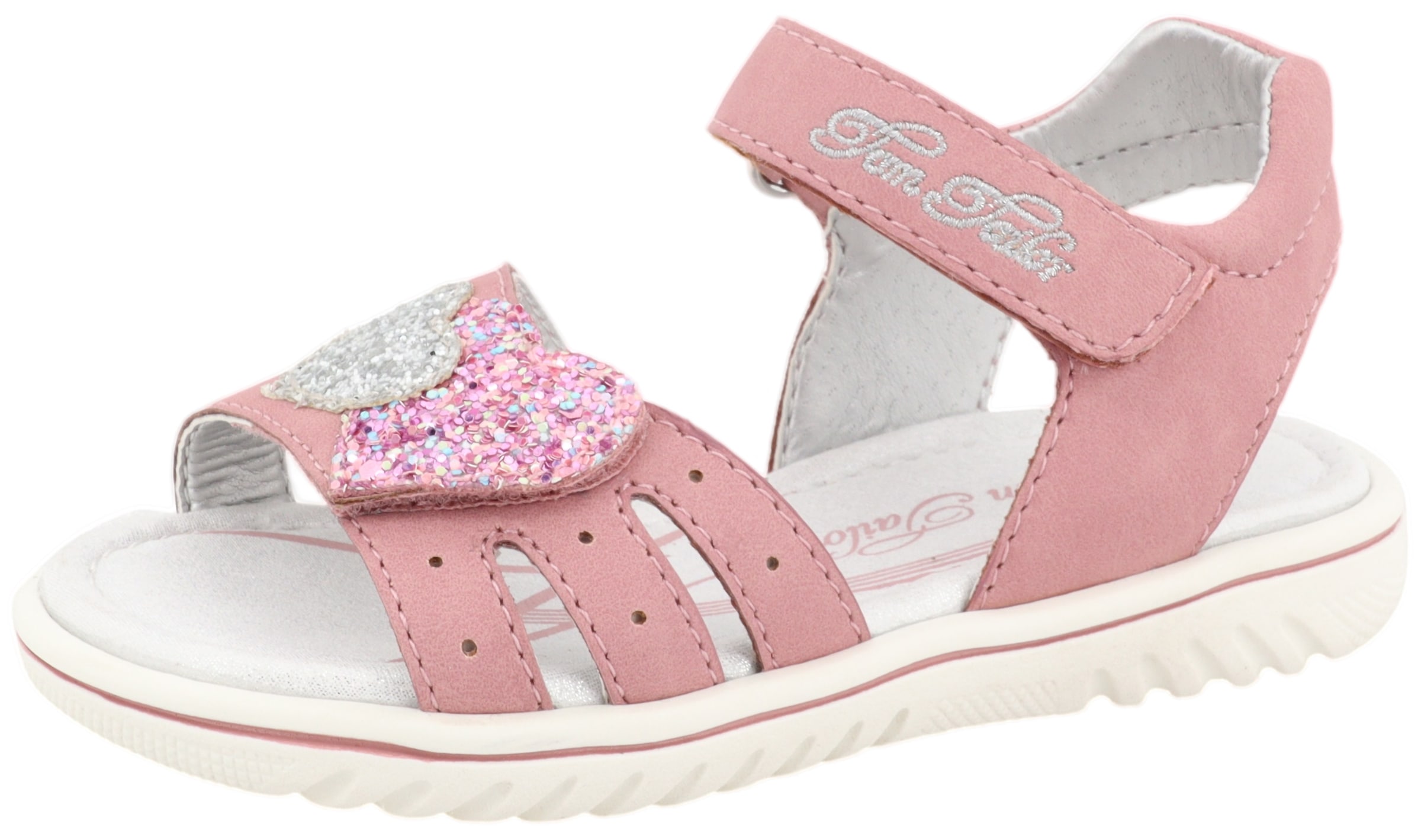 Image of TOM TAILOR Sandale, Festtagsschuh, Klettschuh, Sommerschuh mit Glitzer-Herzen