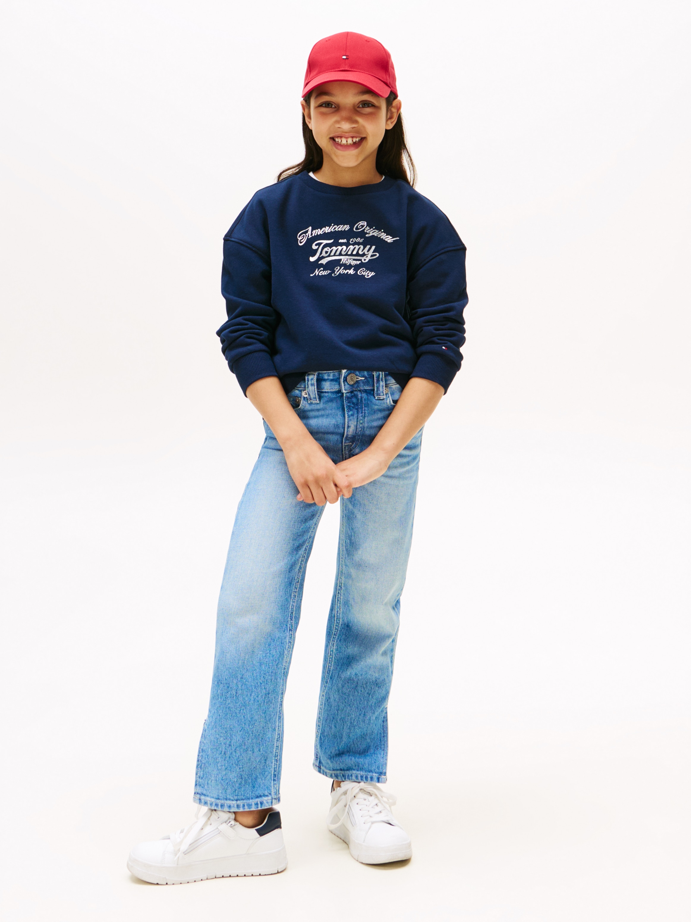 Tommy Hilfiger Sweatshirt »TOMMY SCRIPT SWEATSHIRT«, für Kinder bis 16 Jahre, mit glänzendem Druck