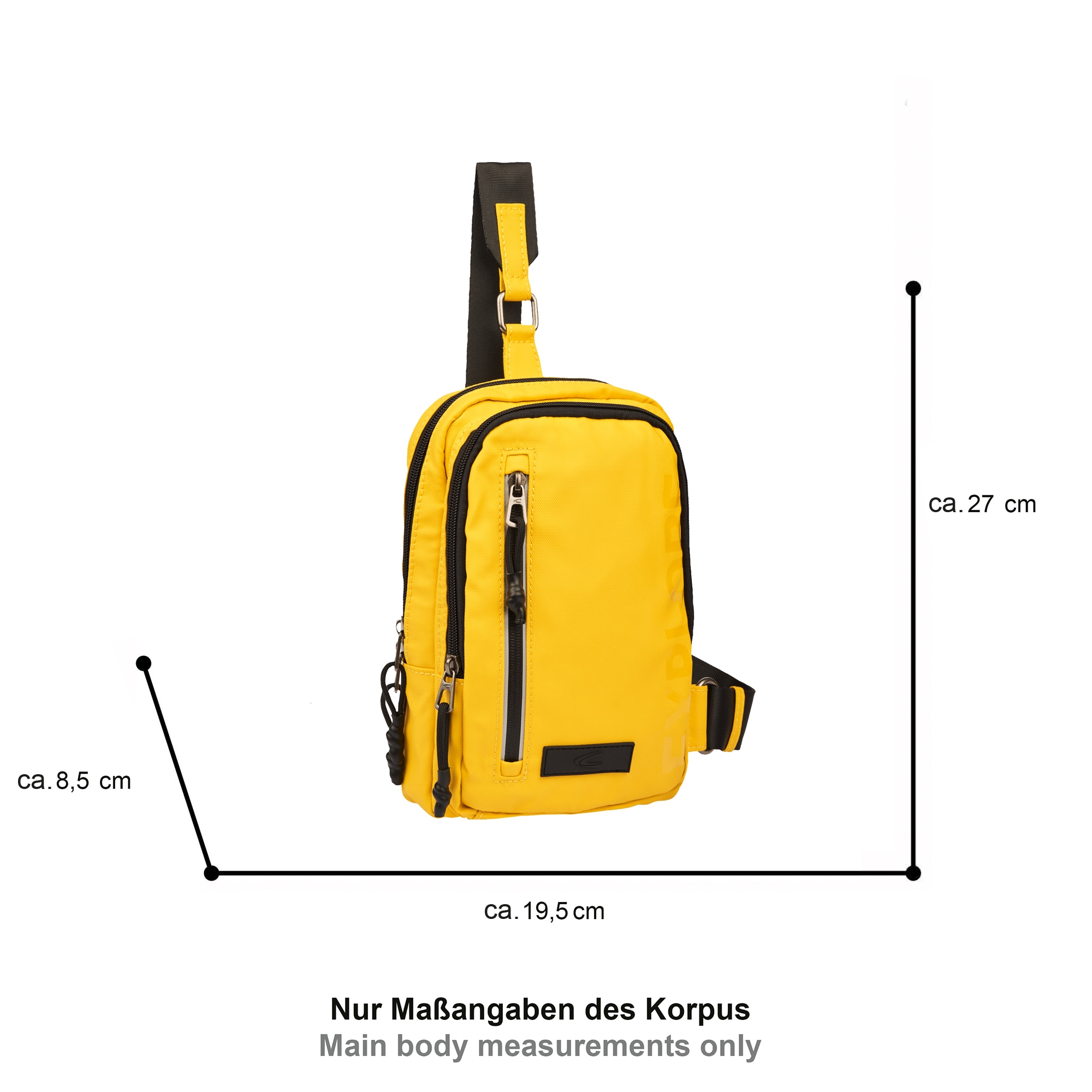 camel active Cityrucksack »Explore« wasserabweisendes recyceltes Nylon und reflektierende Reissverschlüsse