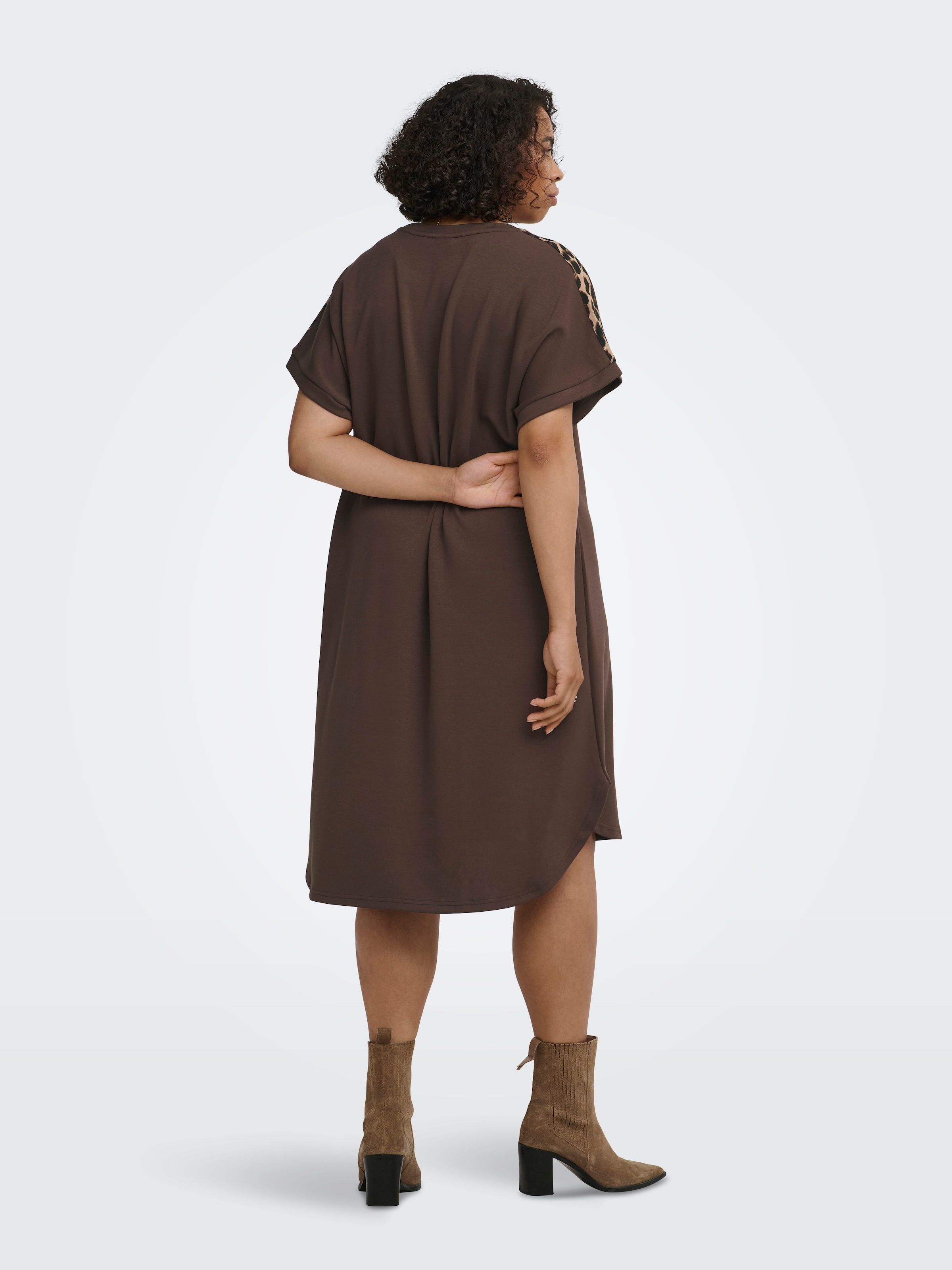 ONLY CARMAKOMA Midikleid »CARLISE S/S O-NECK DRESS JRS«