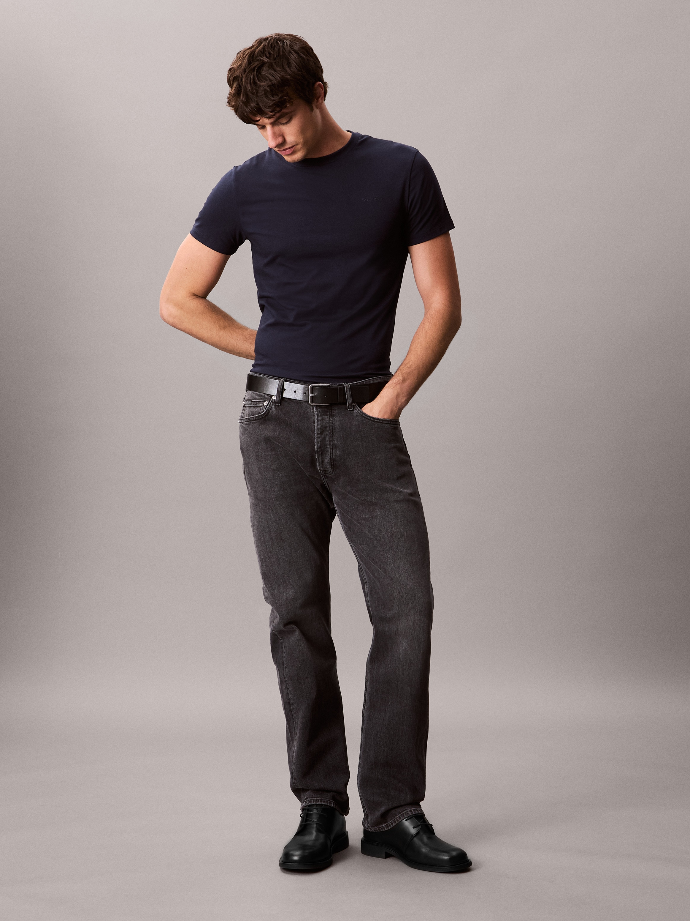 Calvin Klein T-Shirt »SS STRETCH COTTON SLIM TEE«, Mit Rundhalsausschnitt