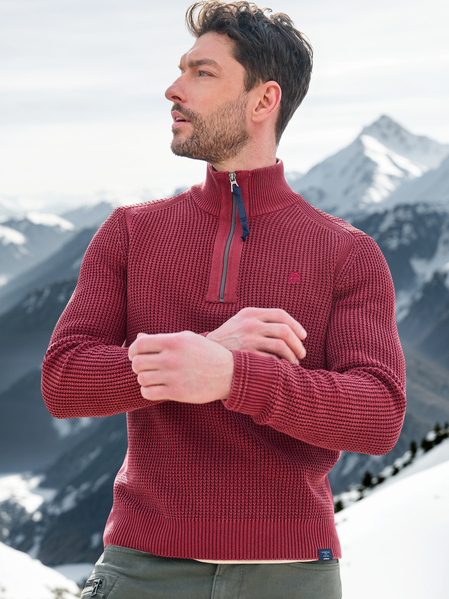 Image of LERROS Strickpullover "Herren Troyer in Strukturqualität"