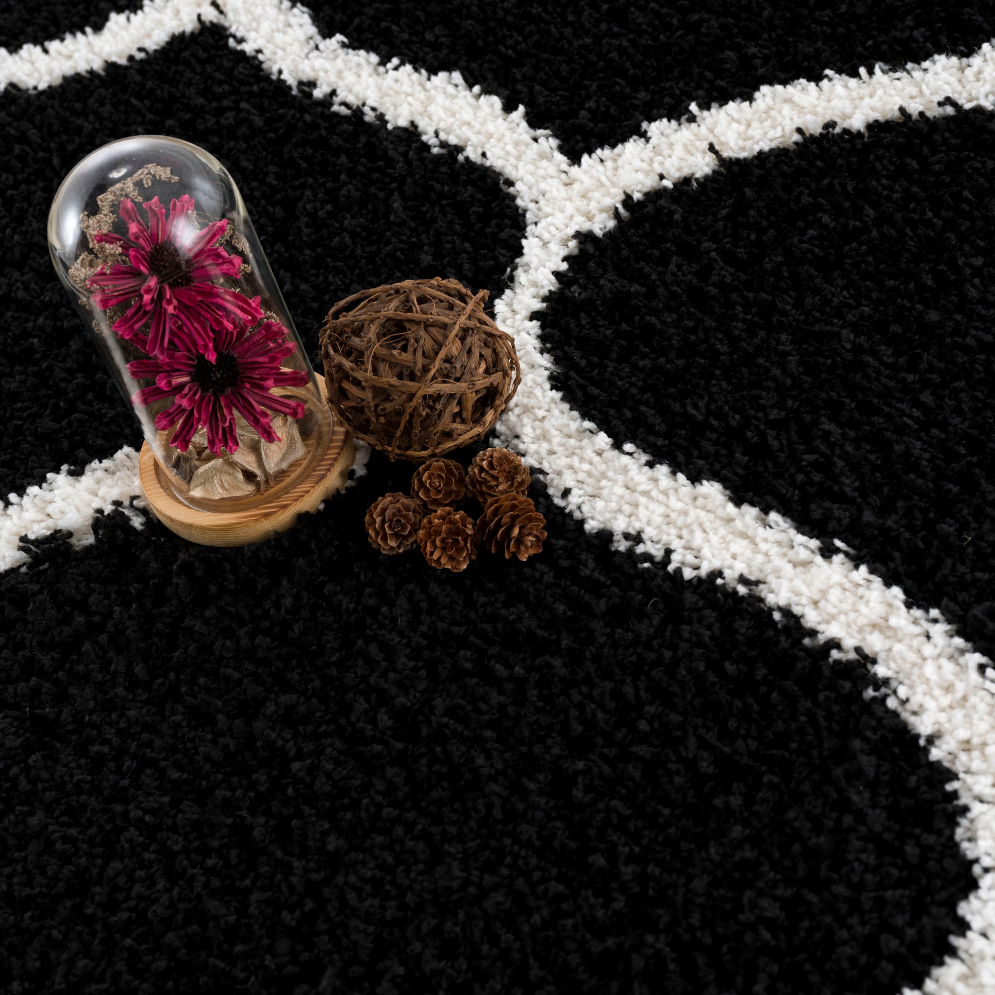 Sanat Hochflor-Teppich »Madrid«, rund, 30 mm Höhe, Wohnzimmer, Langflor, Shaggy Teppich