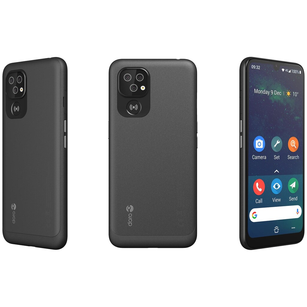 Doro Smartphone »Plus 32 GB«, schwarz, 15,43 cm/6,1 Zoll, 32 GB Speicherplatz, 13 MP Kamera