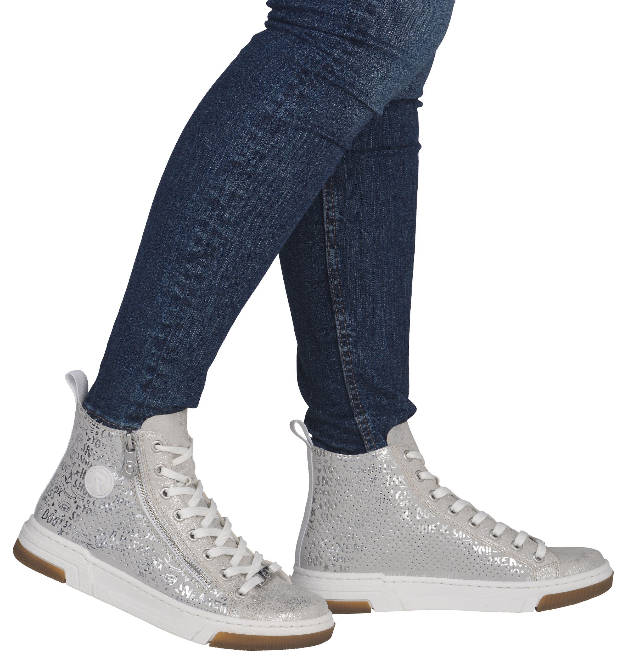 Rieker Sneakers  High Top-Sneaker, Freizeitschuh, Schnürschuh mit Plateausohle