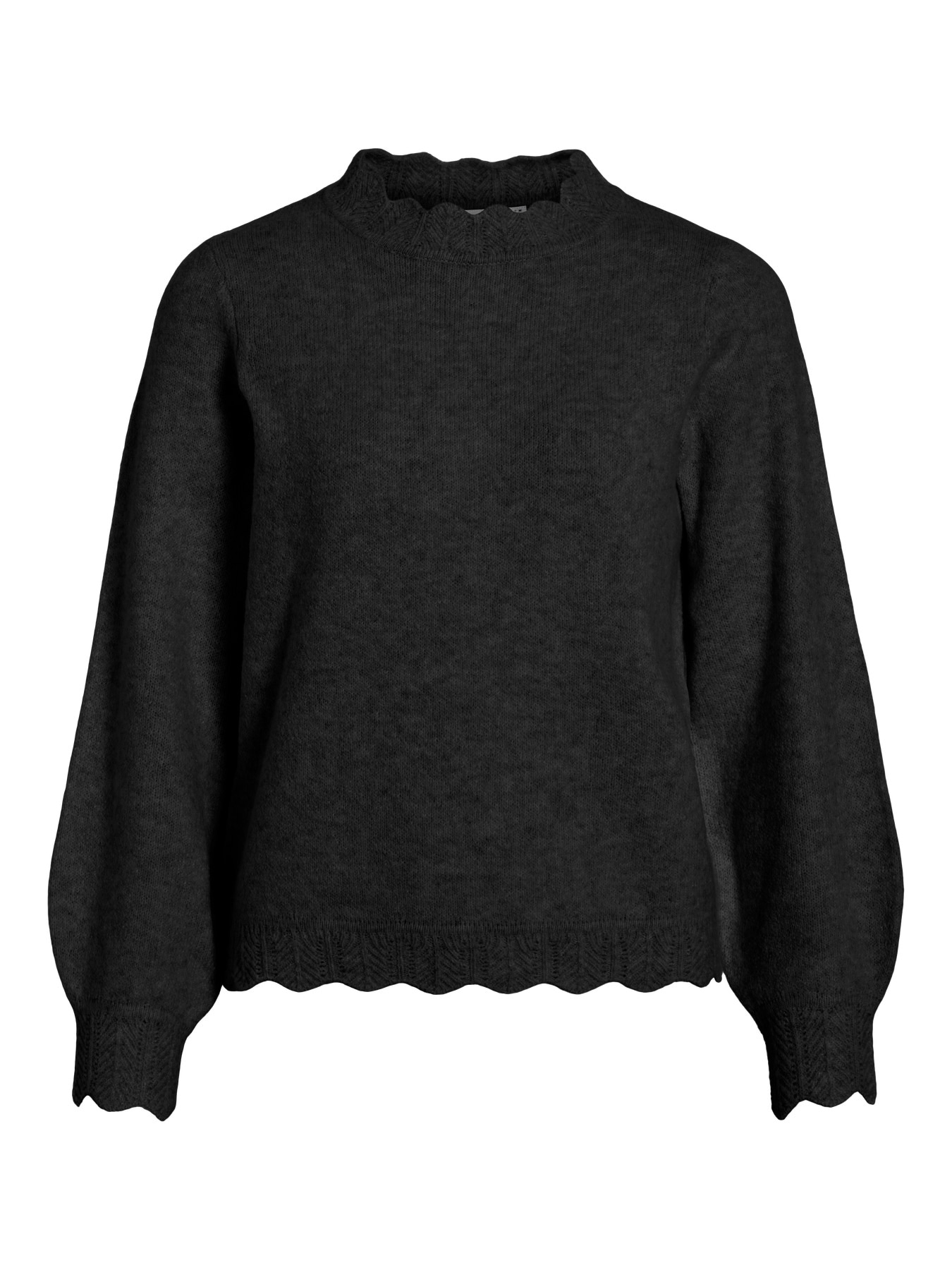Vila Pull en tricot »VINIKOLINA O-NECK L/S KNIT TOP - NOOS« mélange de matériaux, coupe régulière